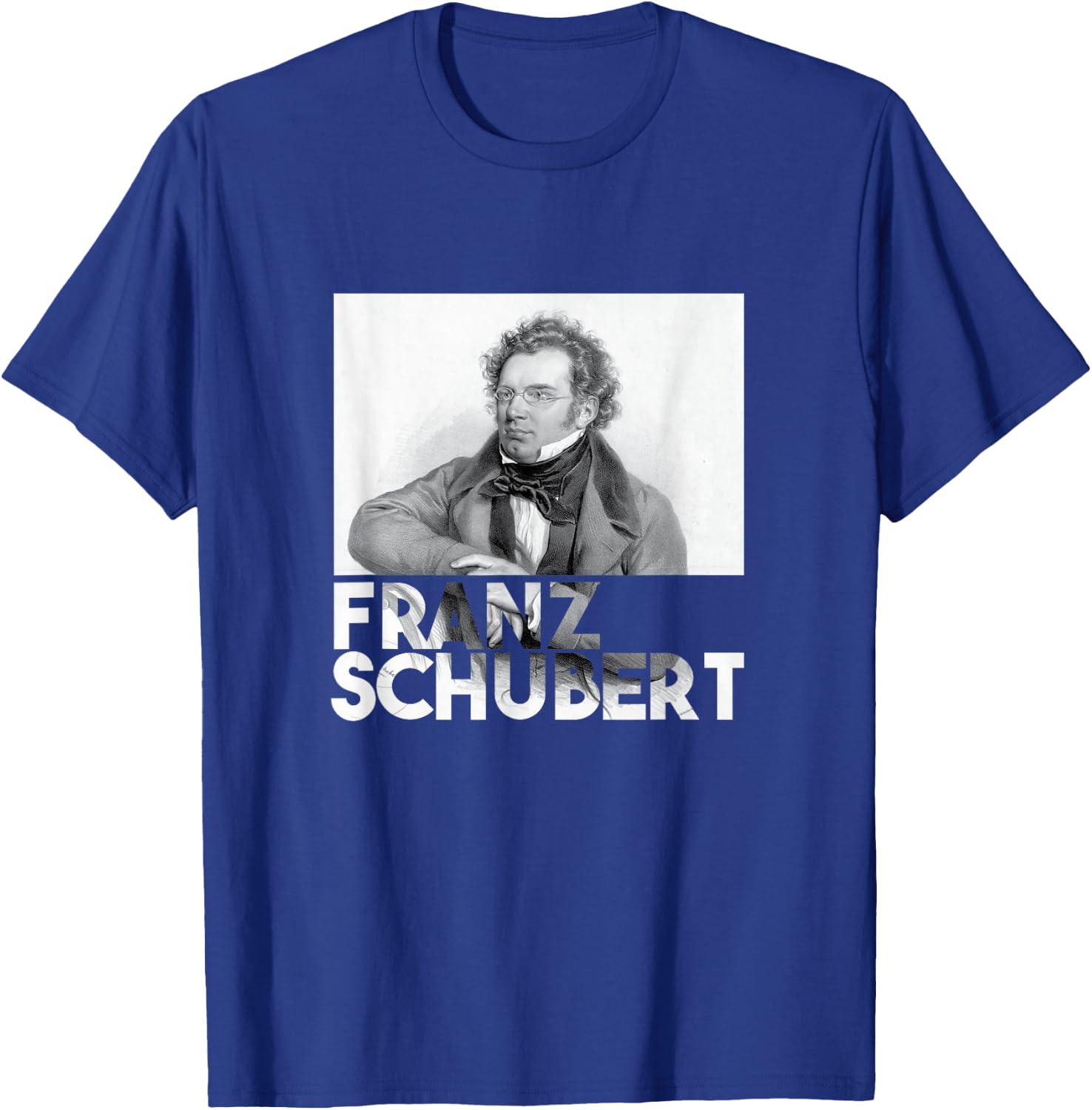 Franz Schubert Composer Portrait T-Shirt - T-Shirt | Royal