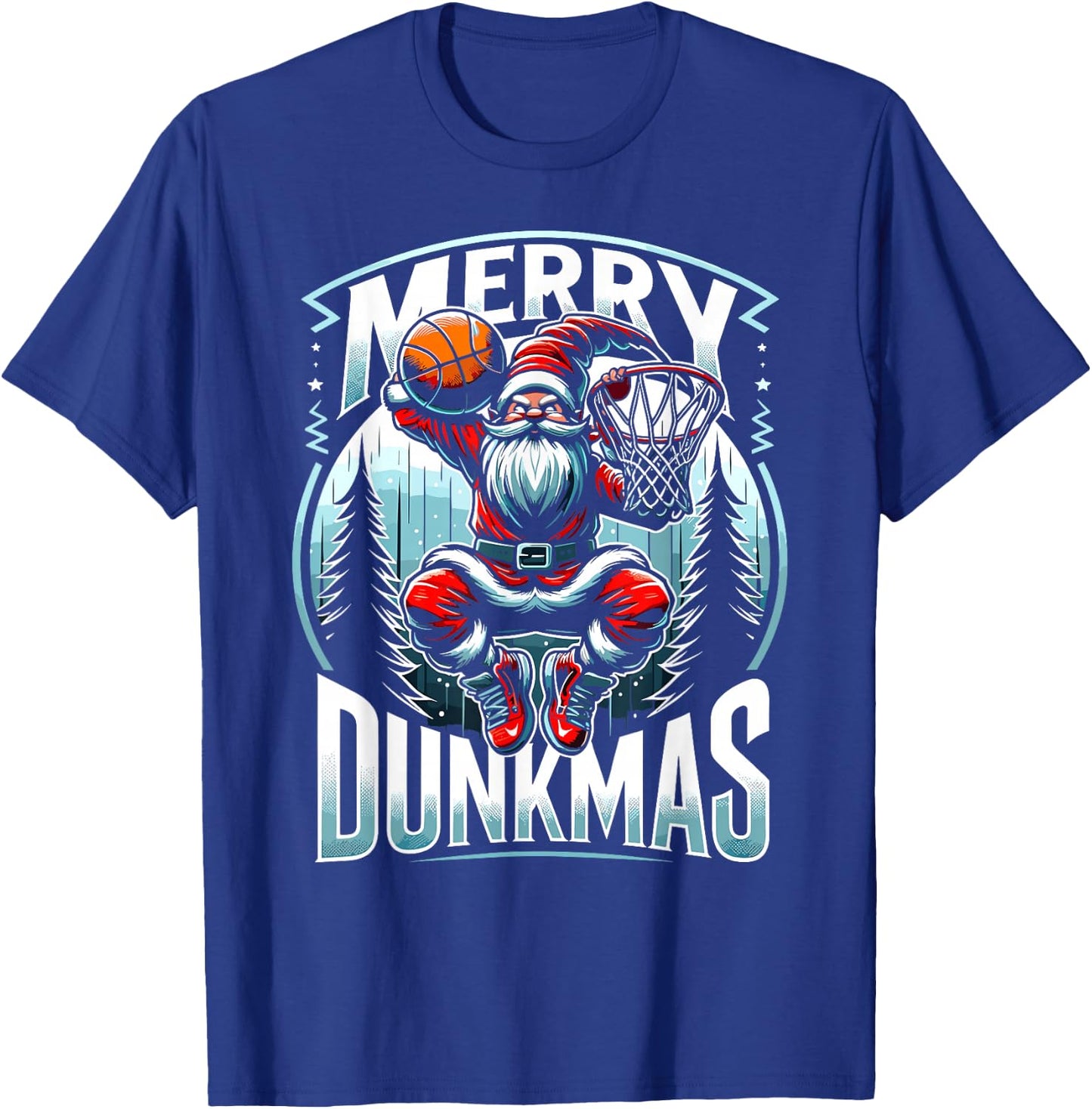 Basketball Gnome Merry Dunkmas, Christmas Basketball Player T-Shirt - T-Shirt | Royal