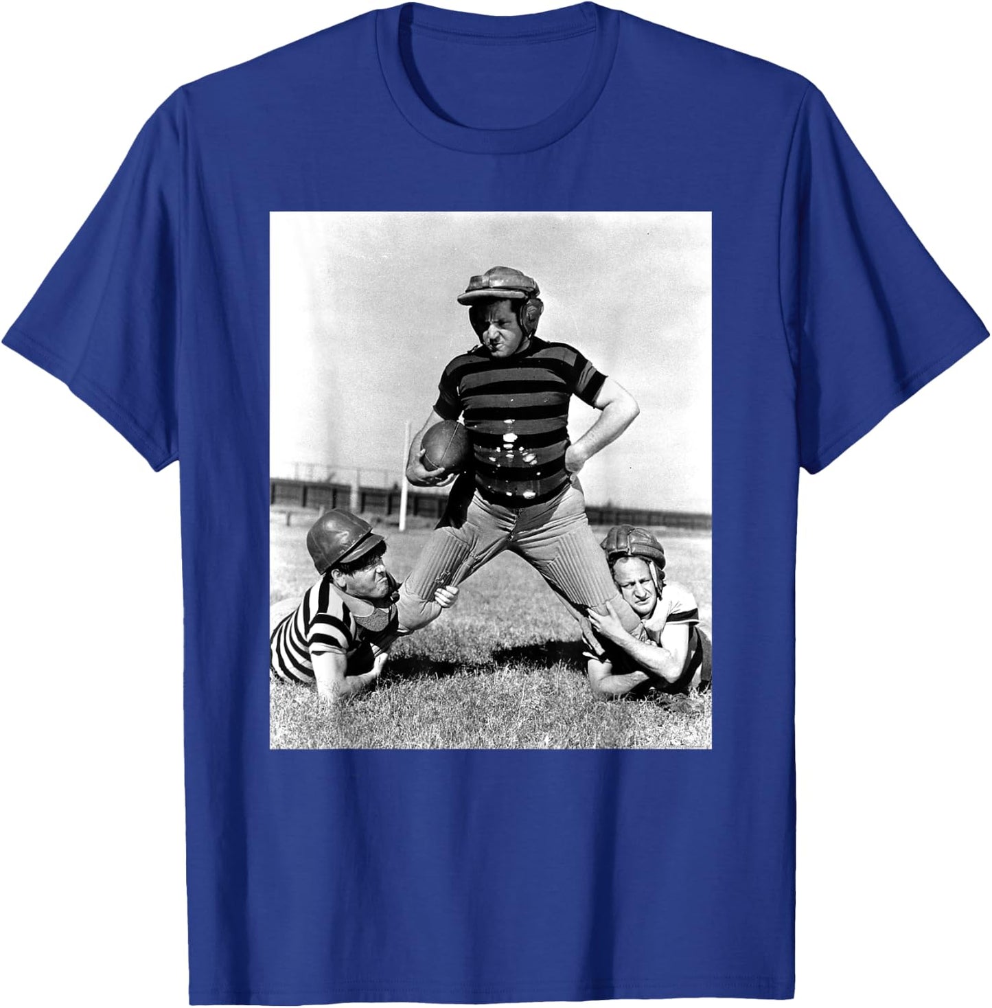 Three Stooges – Tackling Curly T-Shirt - T-Shirt | Royal