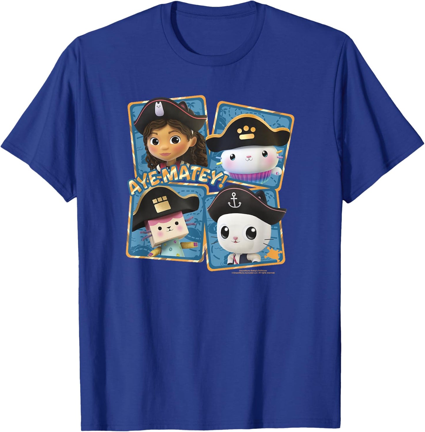 Gabby's Dollhouse Group Shot Pirates Ate Matey! T-Shirt - T-Shirt | Royal