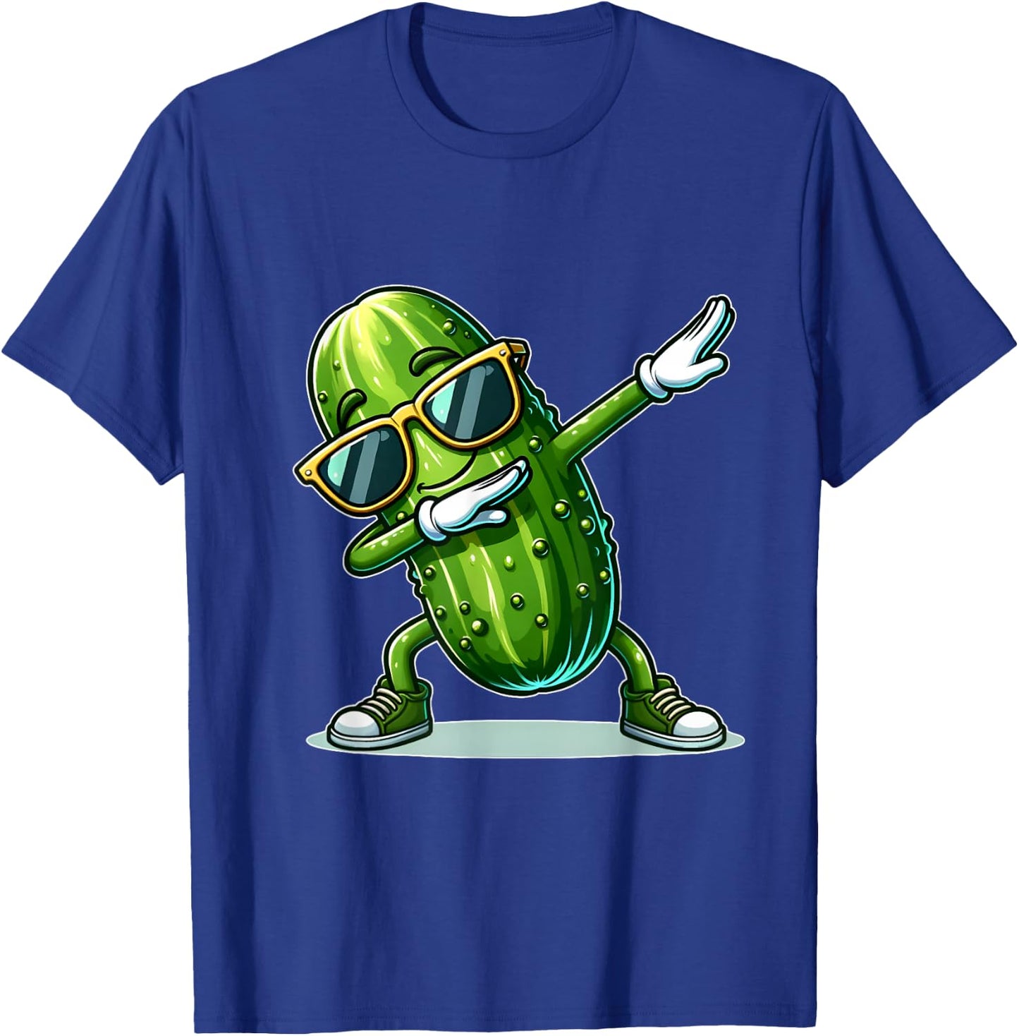 Dabbing Pickle Cucumber Funny Pickle T-Shirt - T-Shirt | Royal