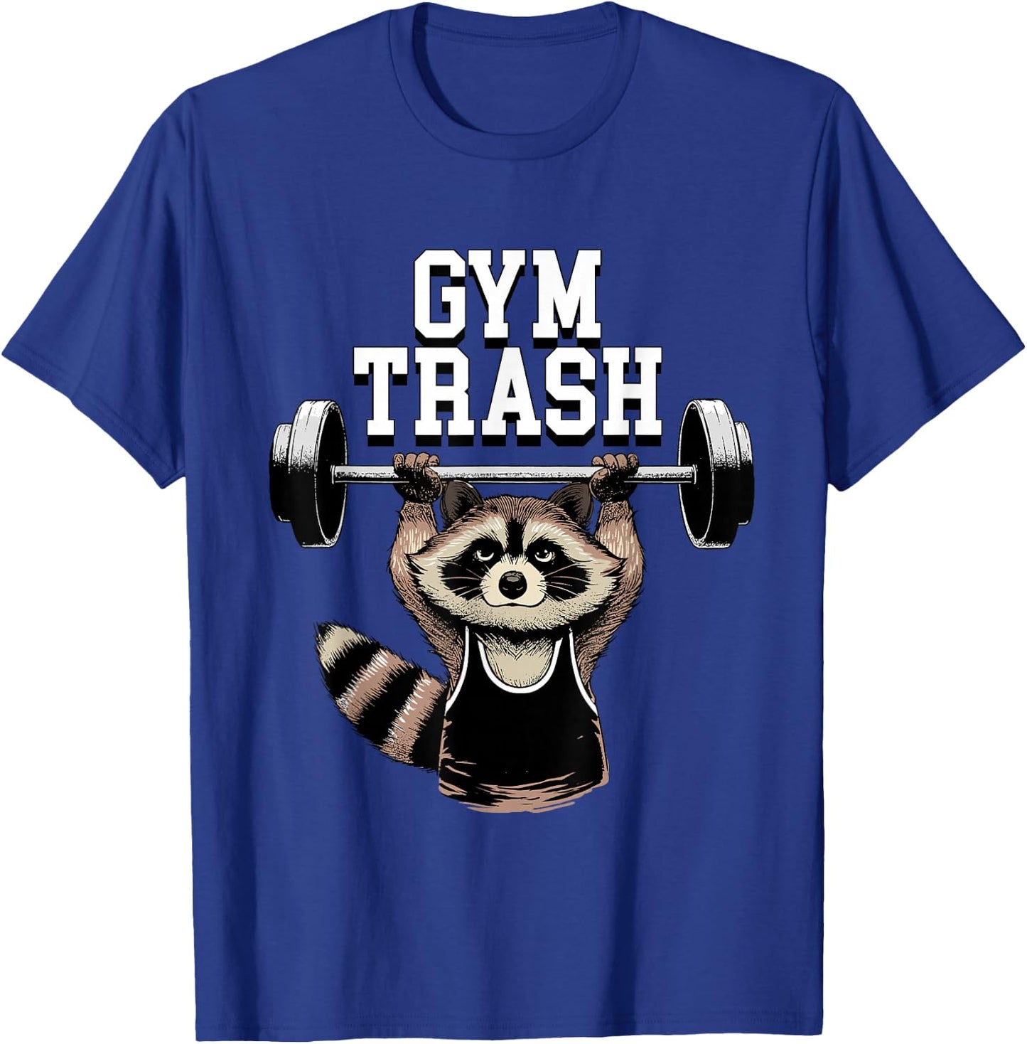Funny Workout Shirt Raccoon Gym Trash Panda Gym Rats Lifter T-Shirt - T-Shirt | Royal