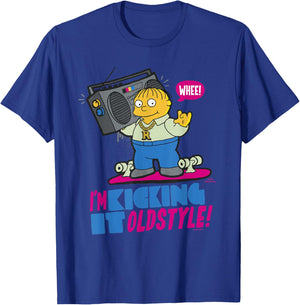 The Simpsons Ralph Wiggum I'm Kicking it Old Style T-Shirt - T-Shirt | Royal
