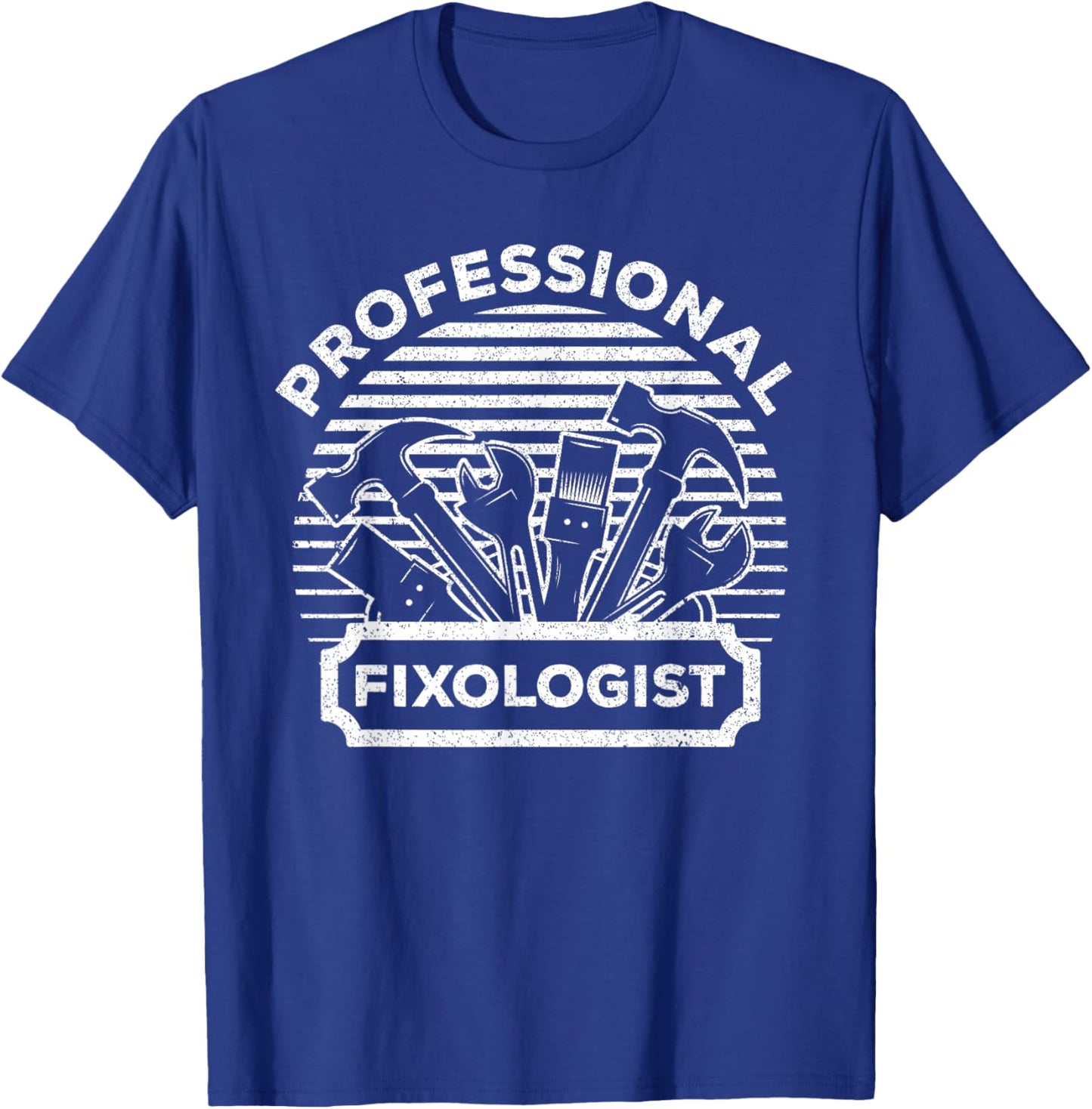 Funny Handyman Women Dad Fixologist Carpenter Tools T-Shirt - T-Shirt | Royal