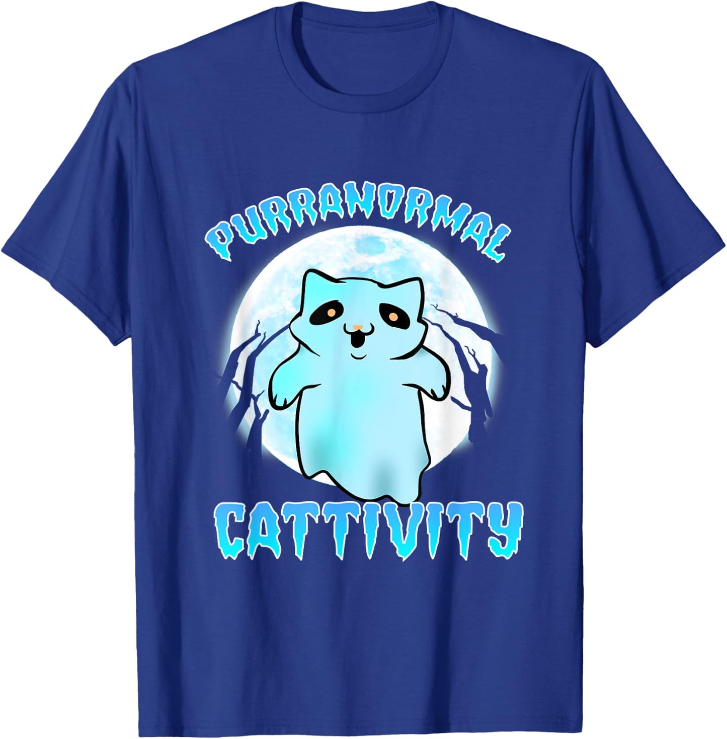 Cat Paranormal Catttivities Phasmophobia T-Shirt - T-Shirt | Royal