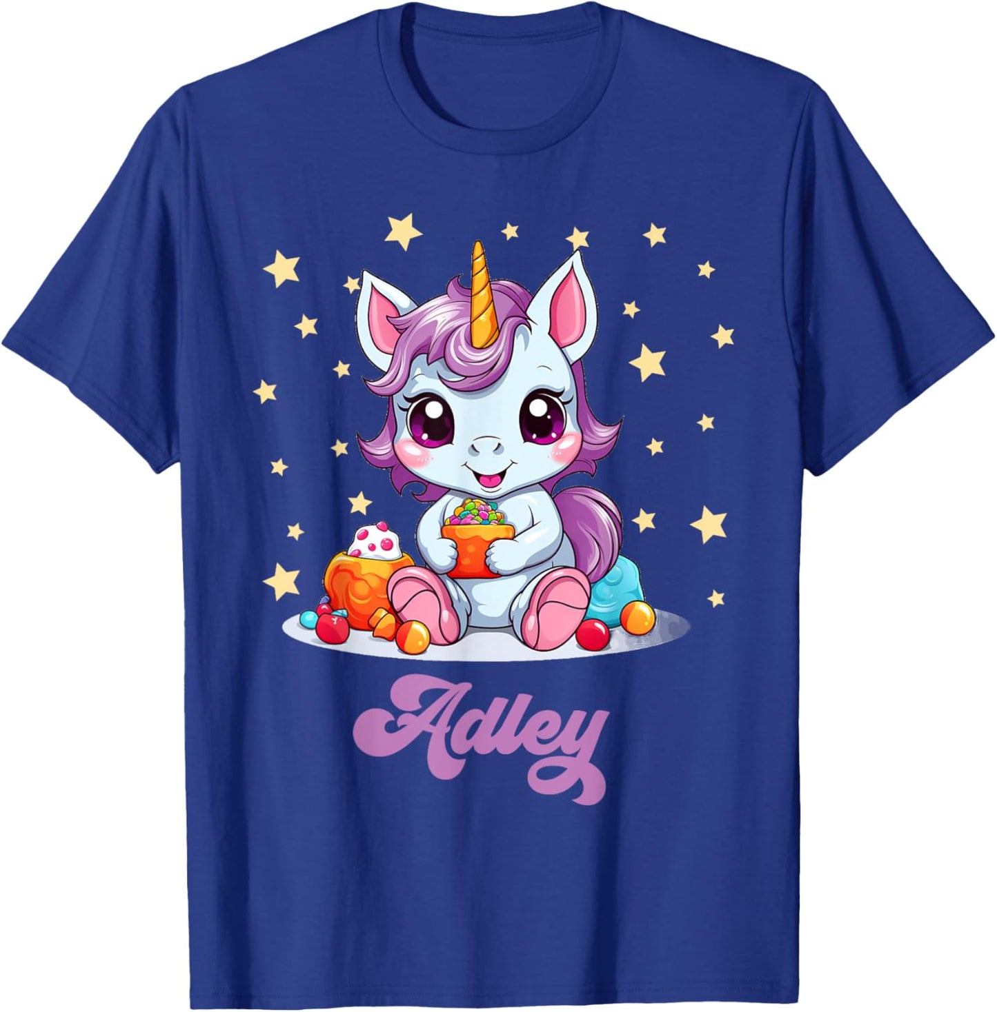 Adley Merch Unicorn Design T-Shirt - T-Shirt | Royal