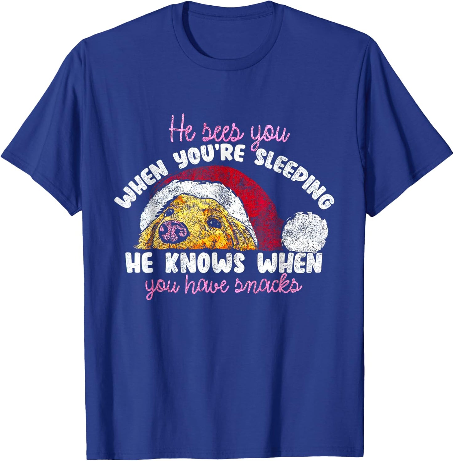He Sees You When You're Sleeping He Knows When You Have T-Shirt - T-Shirt | Royal
