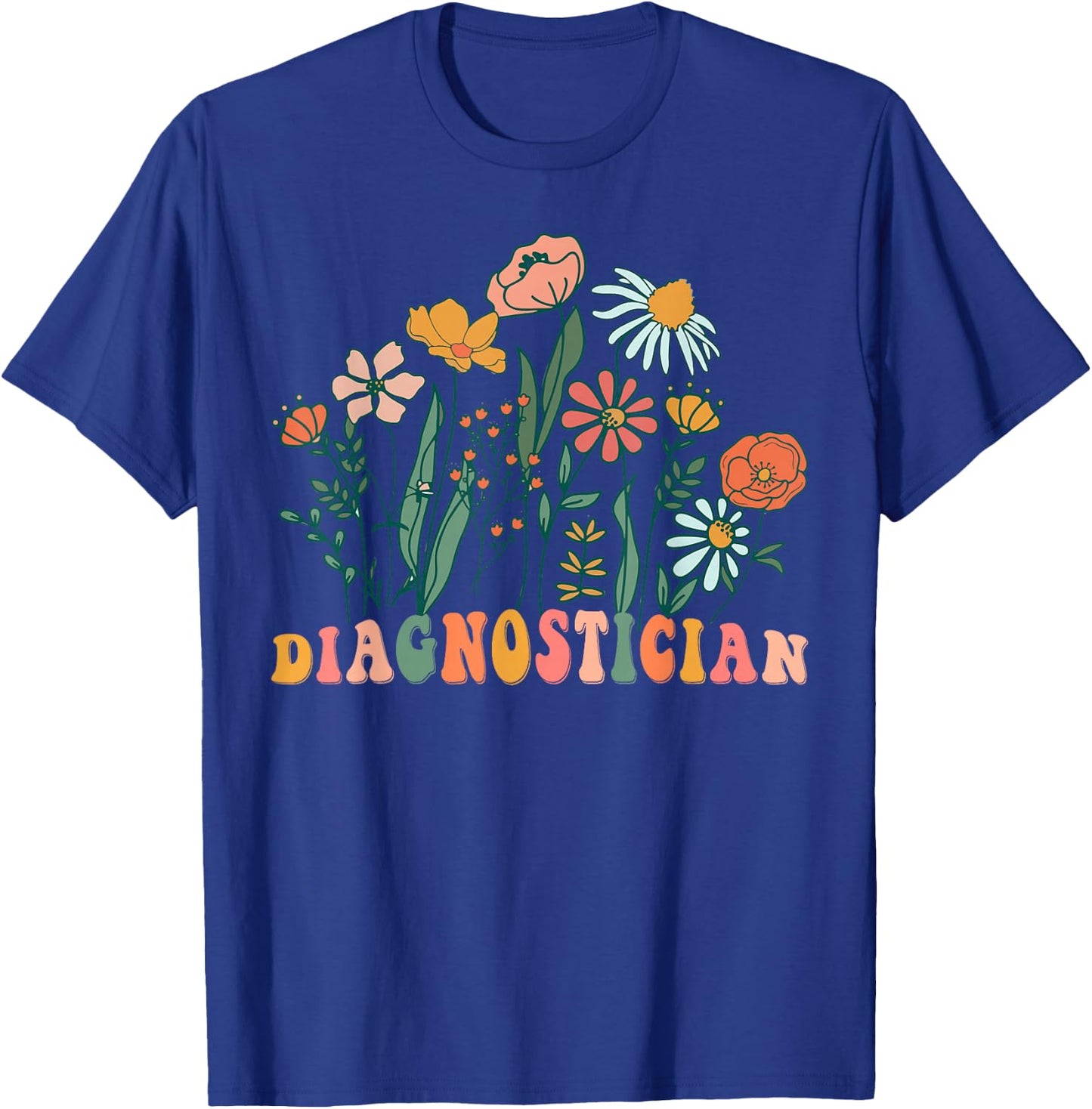 Groovy Wildflower Diagnostician T-Shirt - T-Shirt | Royal