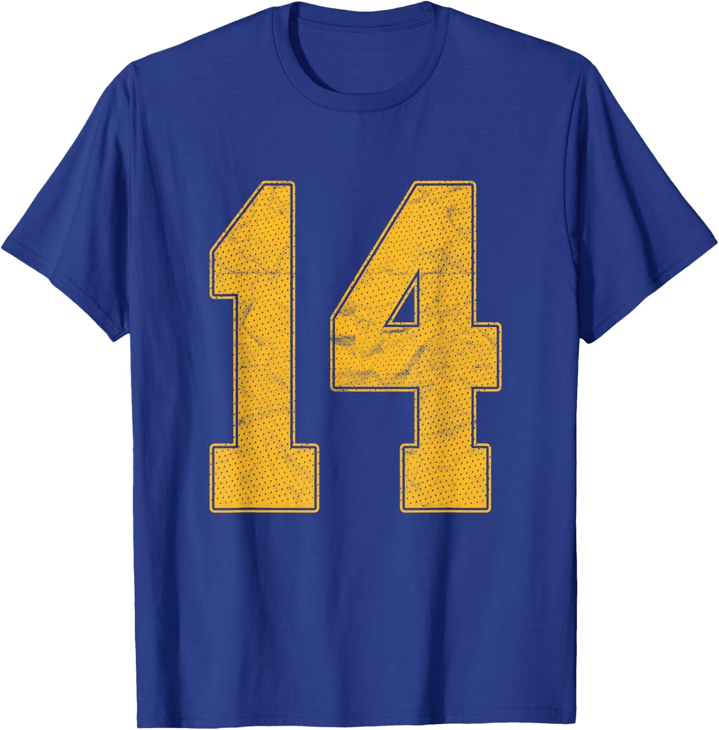 Number 14 Numbered Uniform Sports Team Jersey 14th Birthday T-Shirt - T-Shirt | Royal