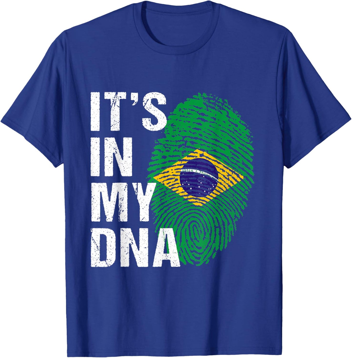 It's in My DNA Brazilian Pride - Brasil Flag men women Kids T-Shirt - T-Shirt | Royal
