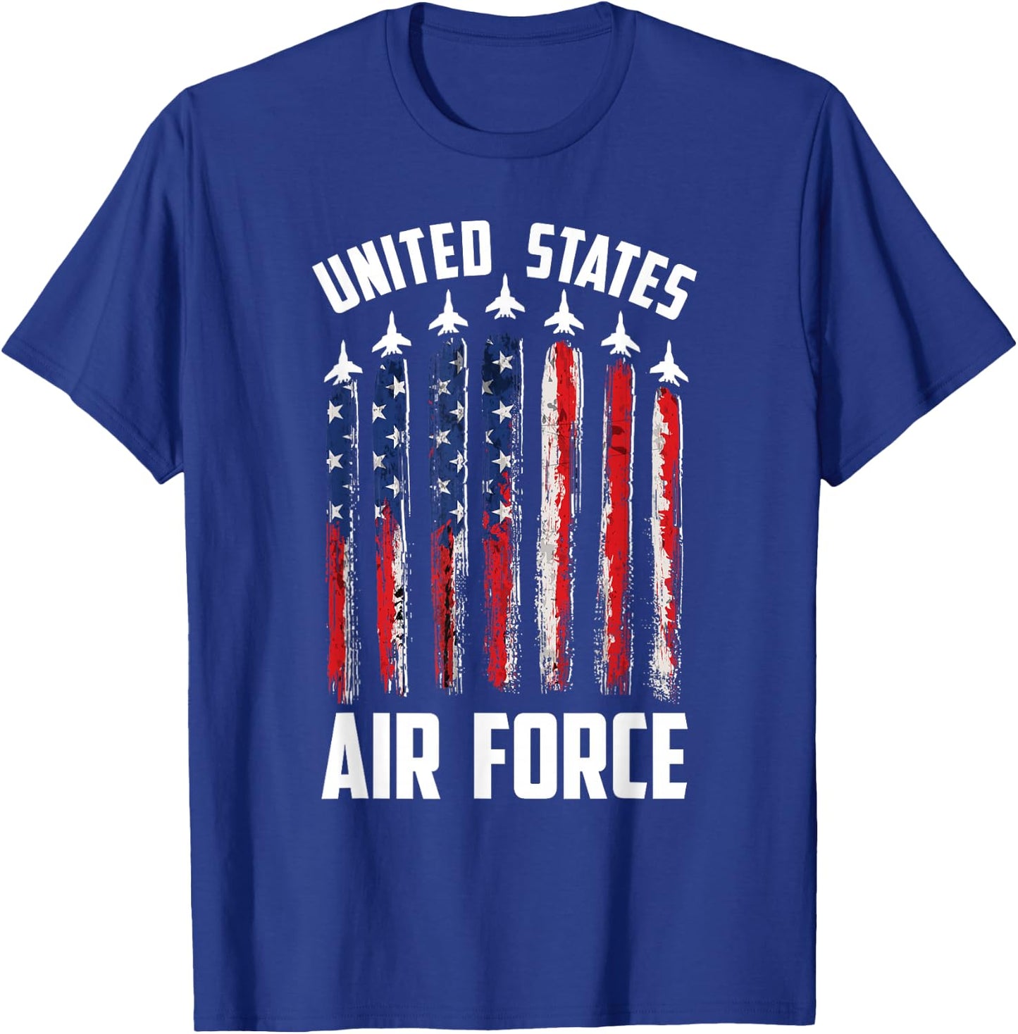 USA Flag Patriotic 4th of July United States Air Force T-Shirt - T-Shirt | Royal
