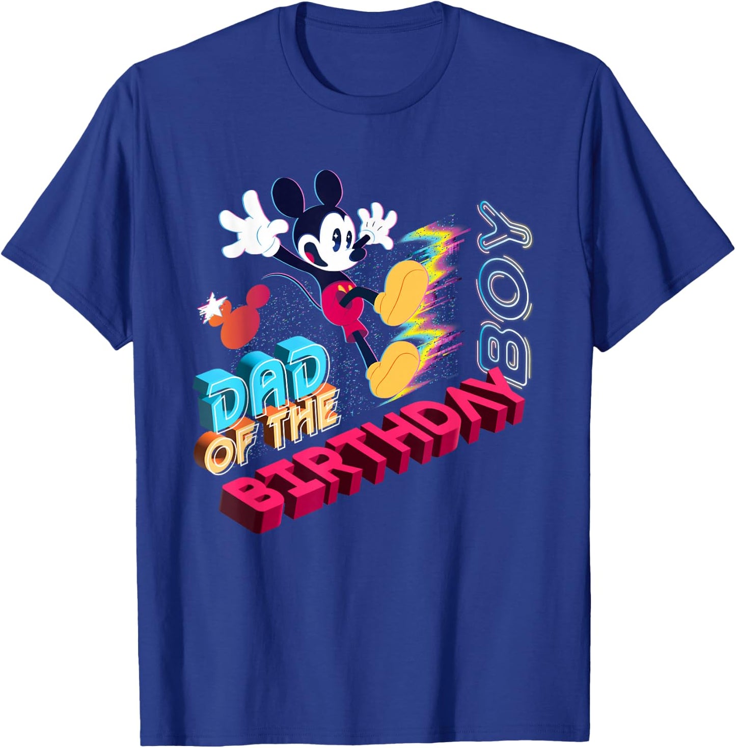 Disney Mickey Mouse Family Star Dad of The Birthday Boy T-Shirt - T-Shirt | Royal