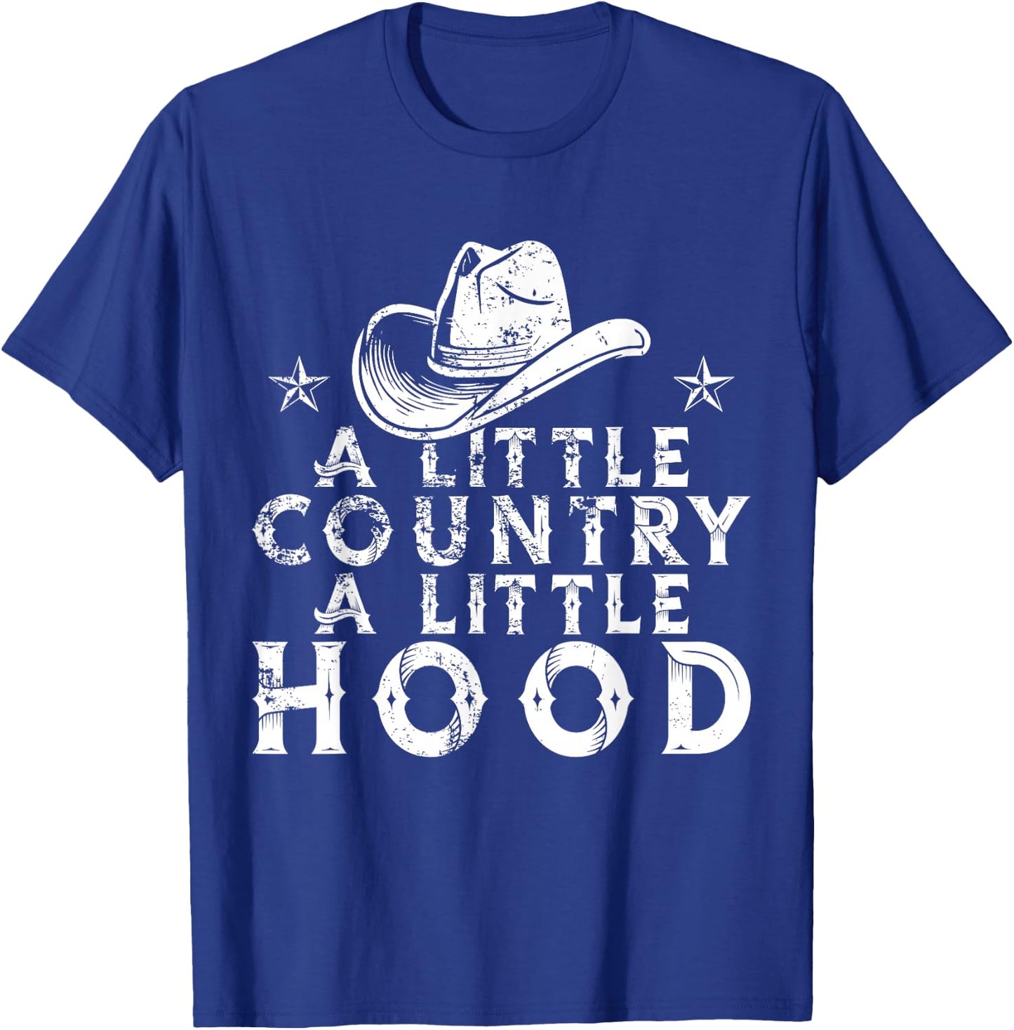 Little Country A Little Hood Music Concert Southern Western T-Shirt - T-Shirt | Royal