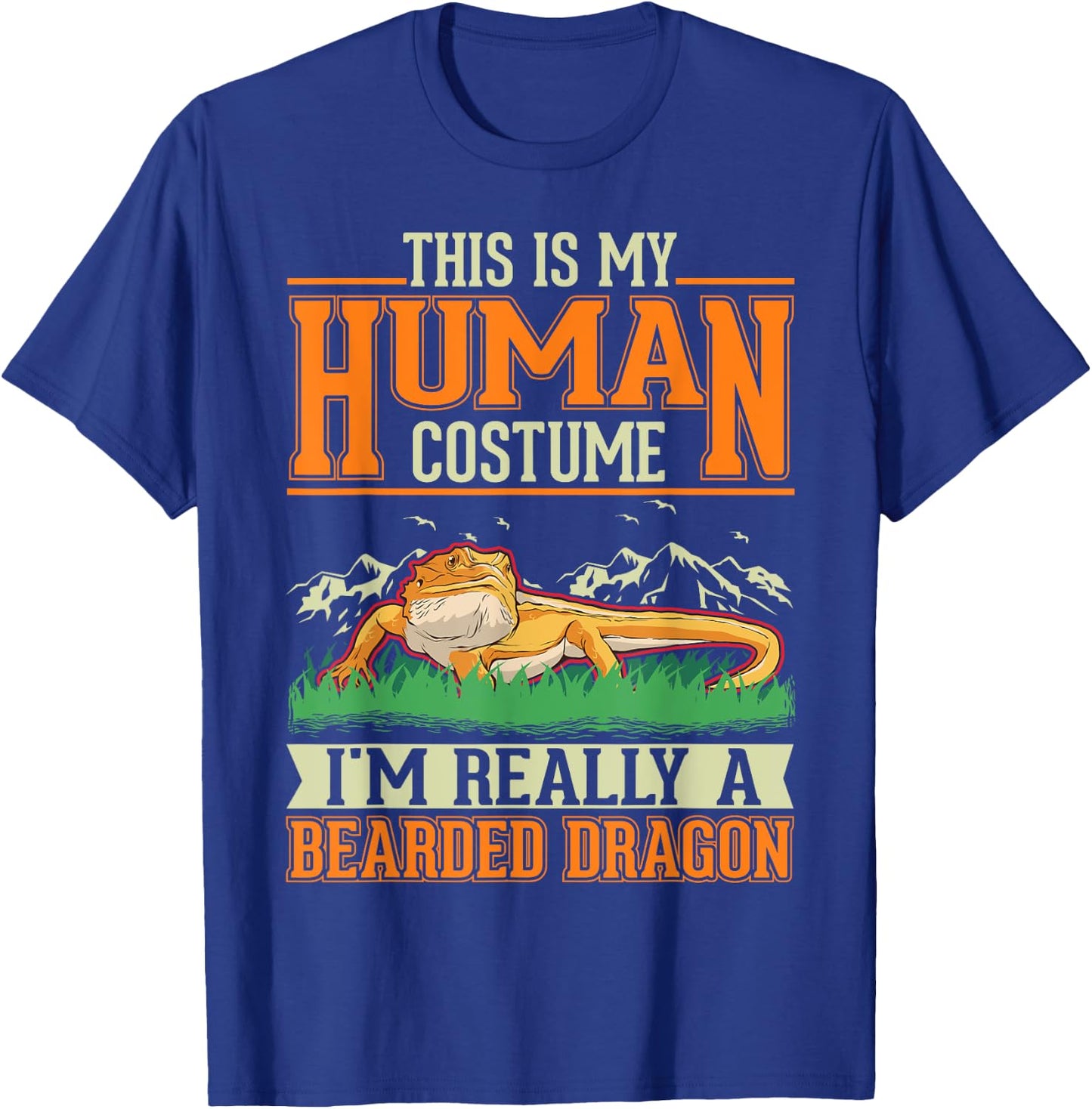 Bearded Dragon Human Costume Halloween Bearded Dragon T-Shirt - T-Shirt | Royal