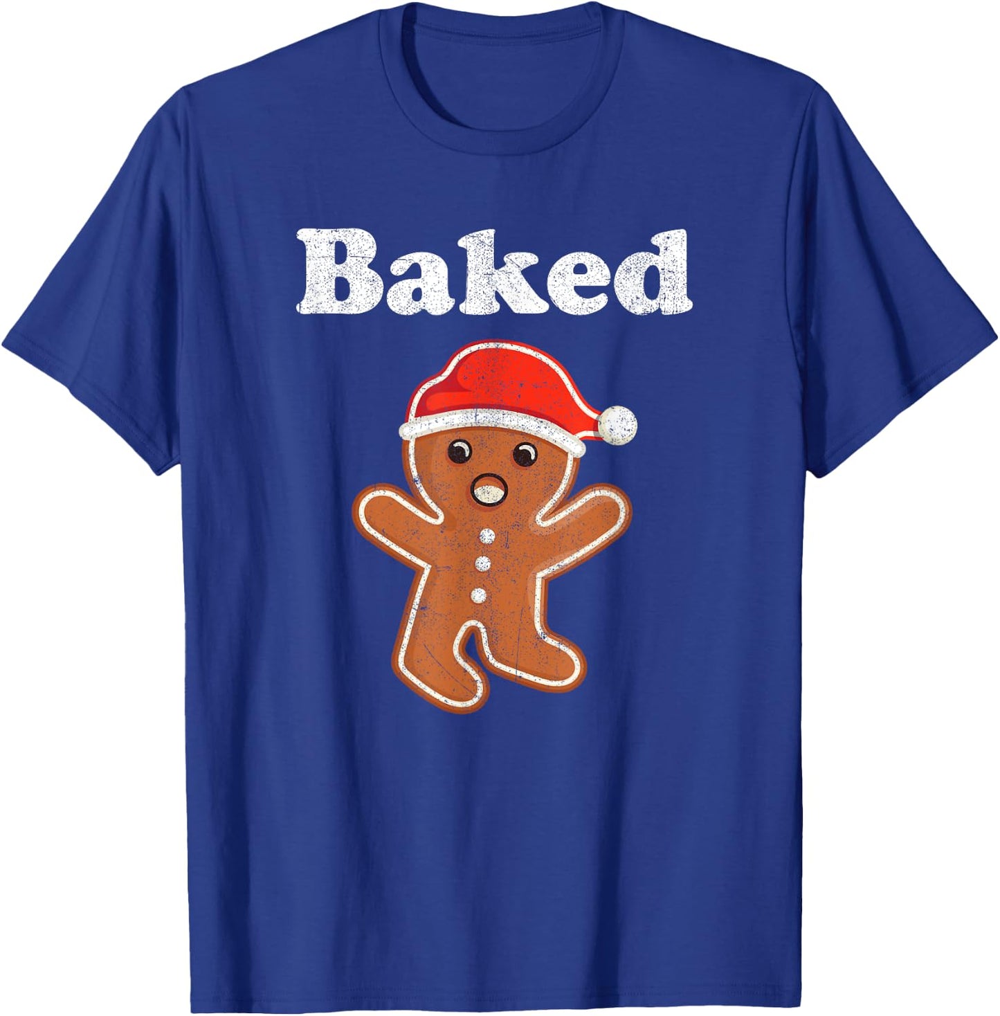 Funny Gingerbread Man Baked Cookie Baking Adult Christmas T-Shirt - T-Shirt | Royal