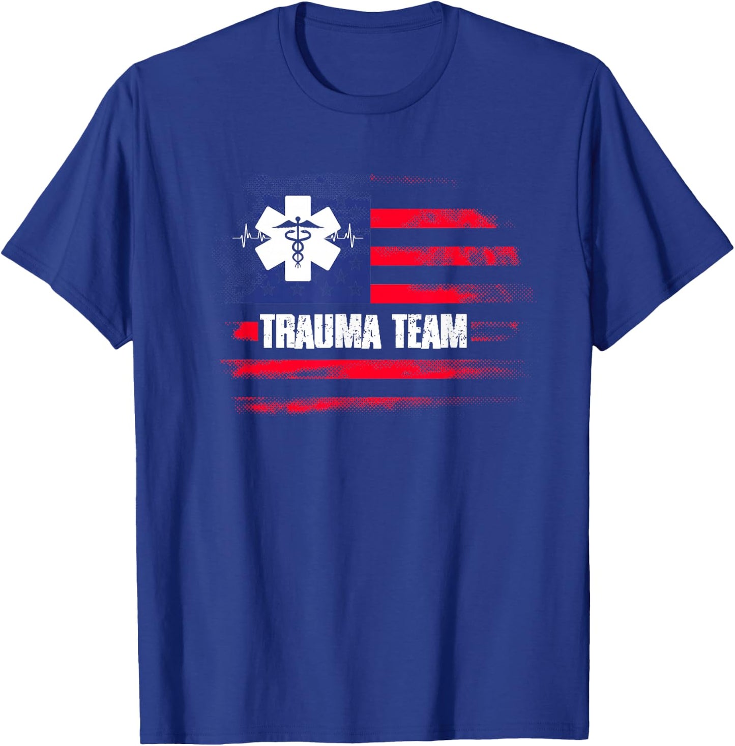 Trauma Team US Flag | Emergency Nurse | Traumatology T-Shirt - T-Shirt | Royal
