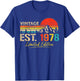 Vintage Est 1978 Limited Edition Classic 1978 Men and Women T-Shirt - T-Shirt | Royal