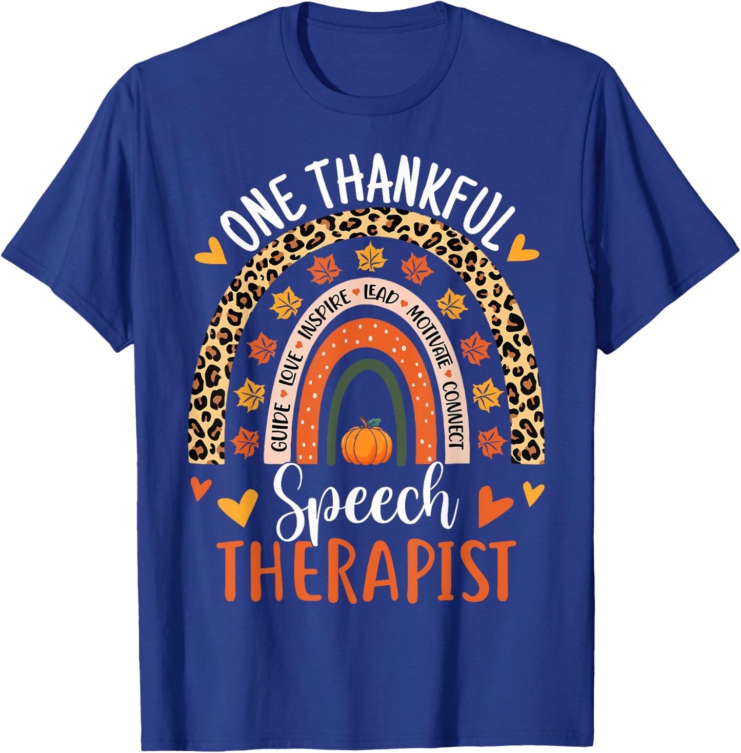 Thankful Speech Therapist Thanksgiving SLP Speech Therapy T-Shirt - T-Shirt | Royal
