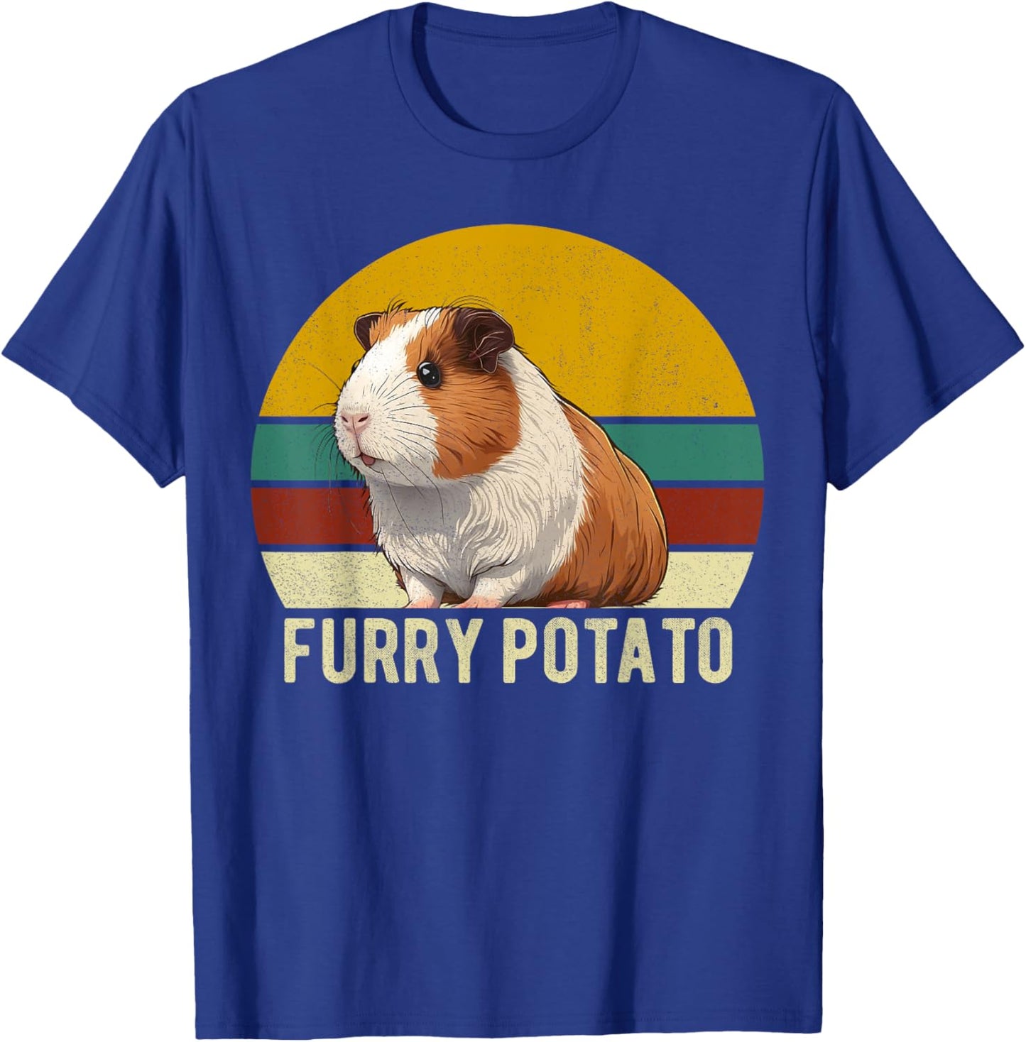 Guinea Pig Shirt Furry Potato Vintage Guinea Pig Funny T-Shirt - T-Shirt | Royal