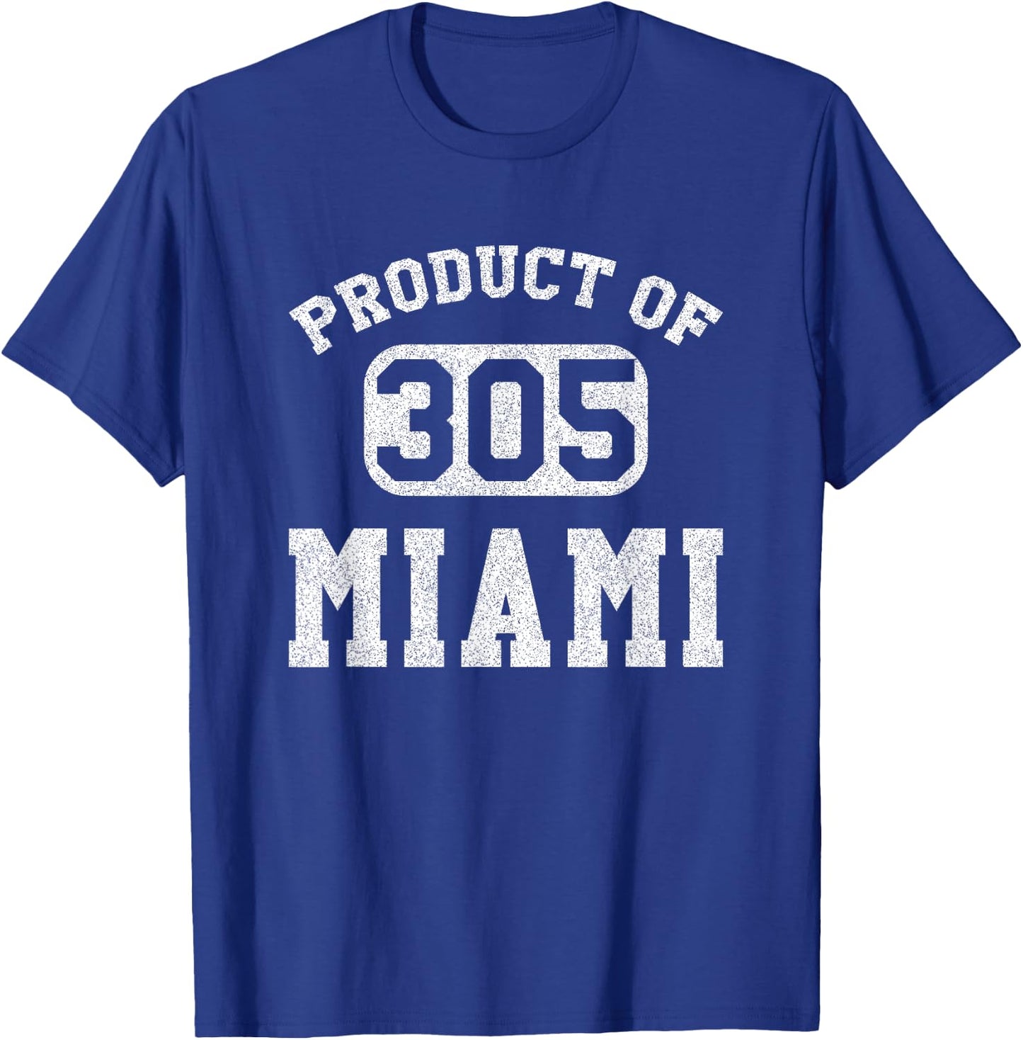 Miami Florida Vintage Retro Area Code T-Shirt - T-Shirt | Royal