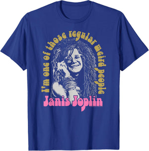 Janis Joplin - One Of Those Regular Weird People T-Shirt - T-Shirt | Royal