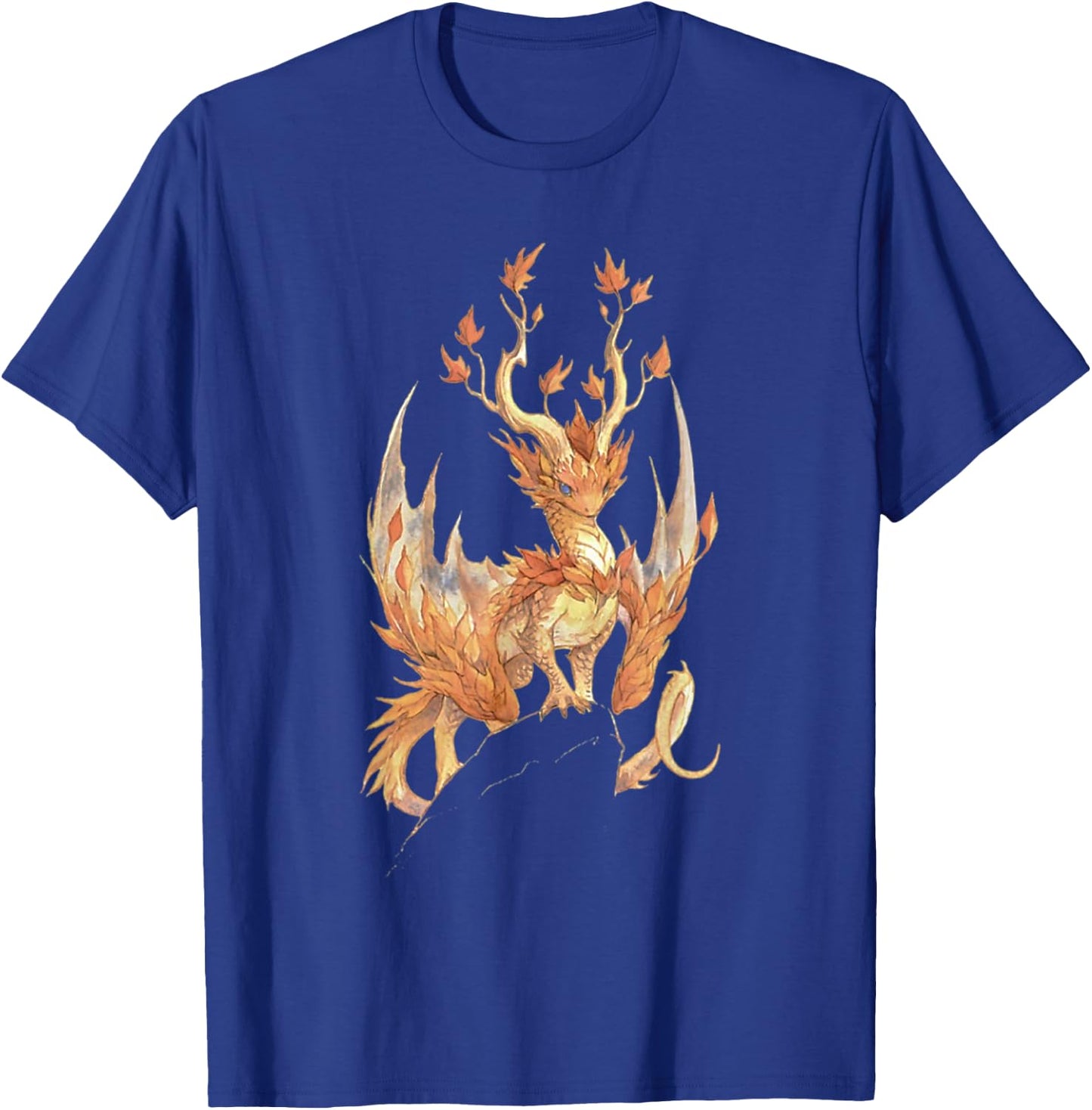 Fall Dragon Leaves Autumn Dragon Lover T-Shirt - T-Shirt | Royal