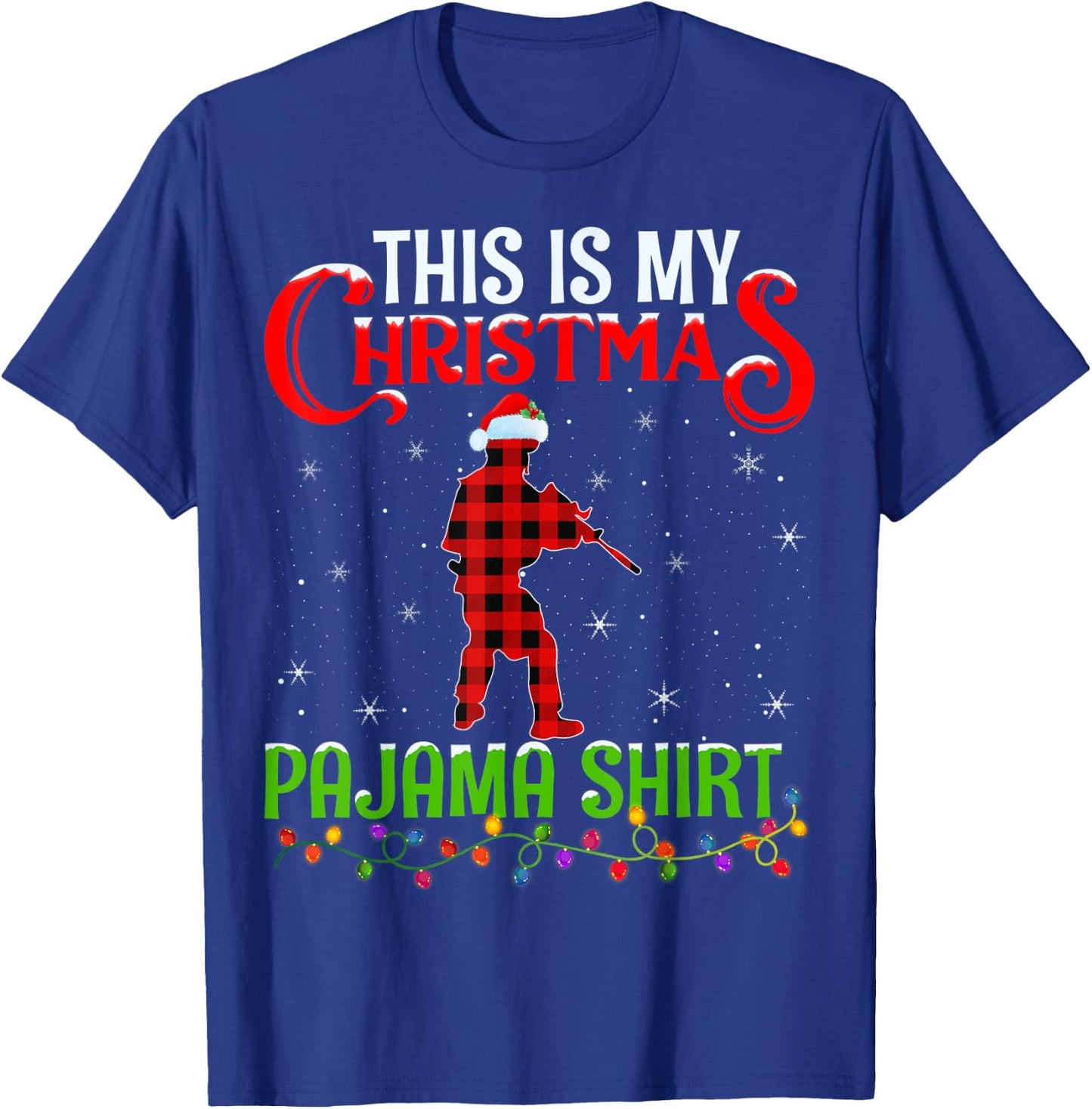 This Is My Christmas Pajama Shirt Airsoft Player Christmas T-Shirt - T-Shirt | Royal