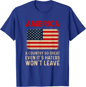 America A Country So Great Usa Us Flag Patriotic 4Th Of July T-Shirt - T-Shirt | Royal