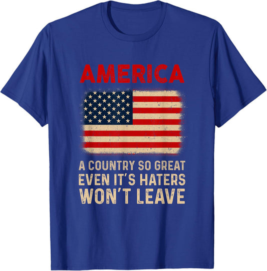 America A Country So Great Usa Us Flag Patriotic 4Th Of July T-Shirt - T-Shirt | Royal