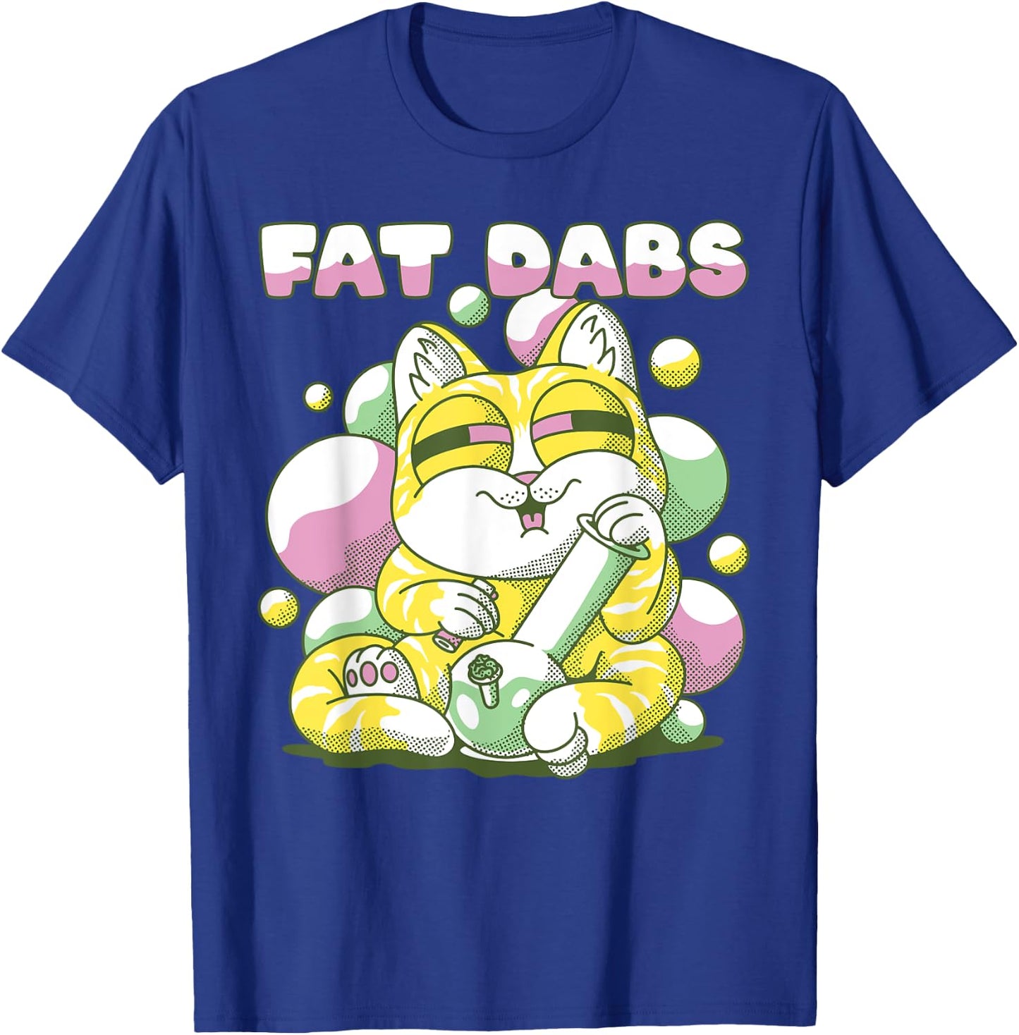 Fat Dabs Cannabis Cat Bong Fat Weight Fitness T-Shirt - T-Shirt | Royal