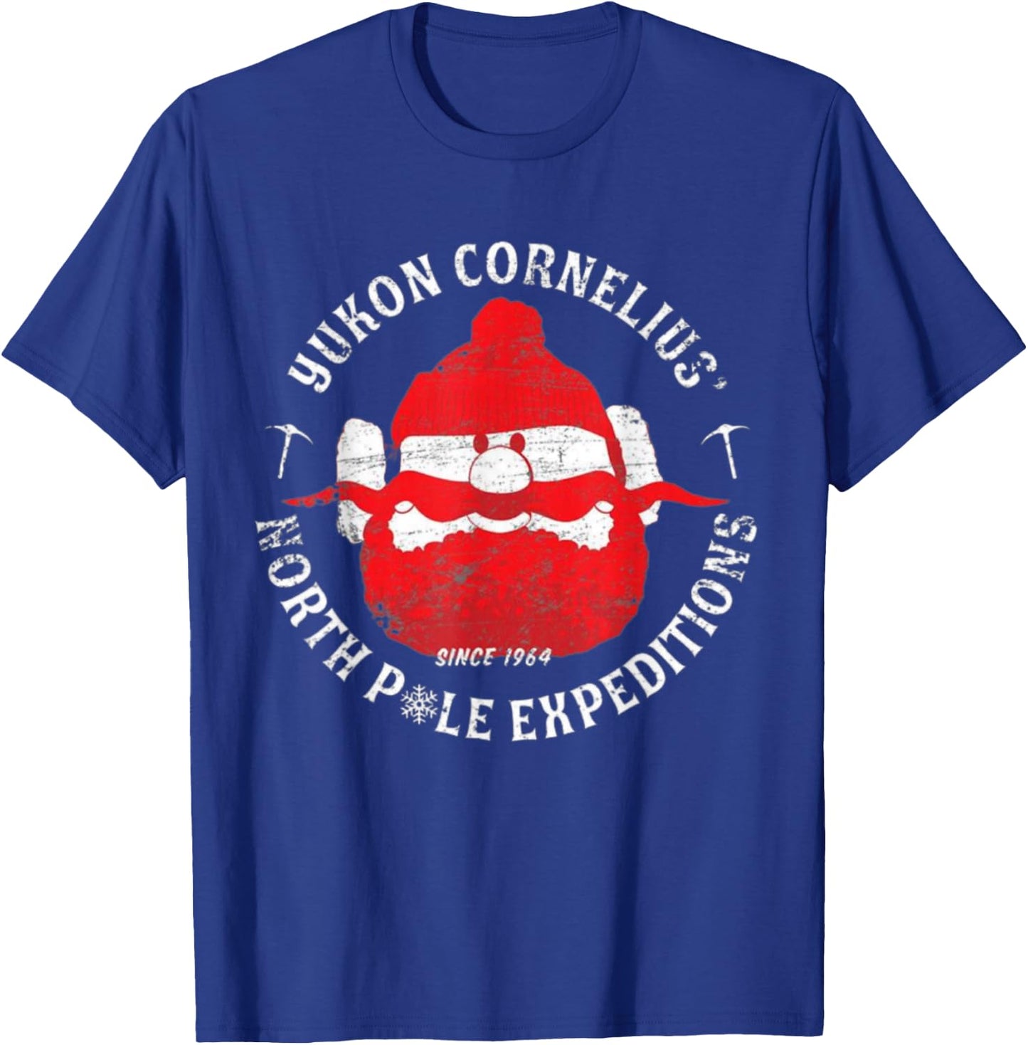Christmas Explorer Vintage Throwback Cartoon T-Shirt - T-Shirt | Royal