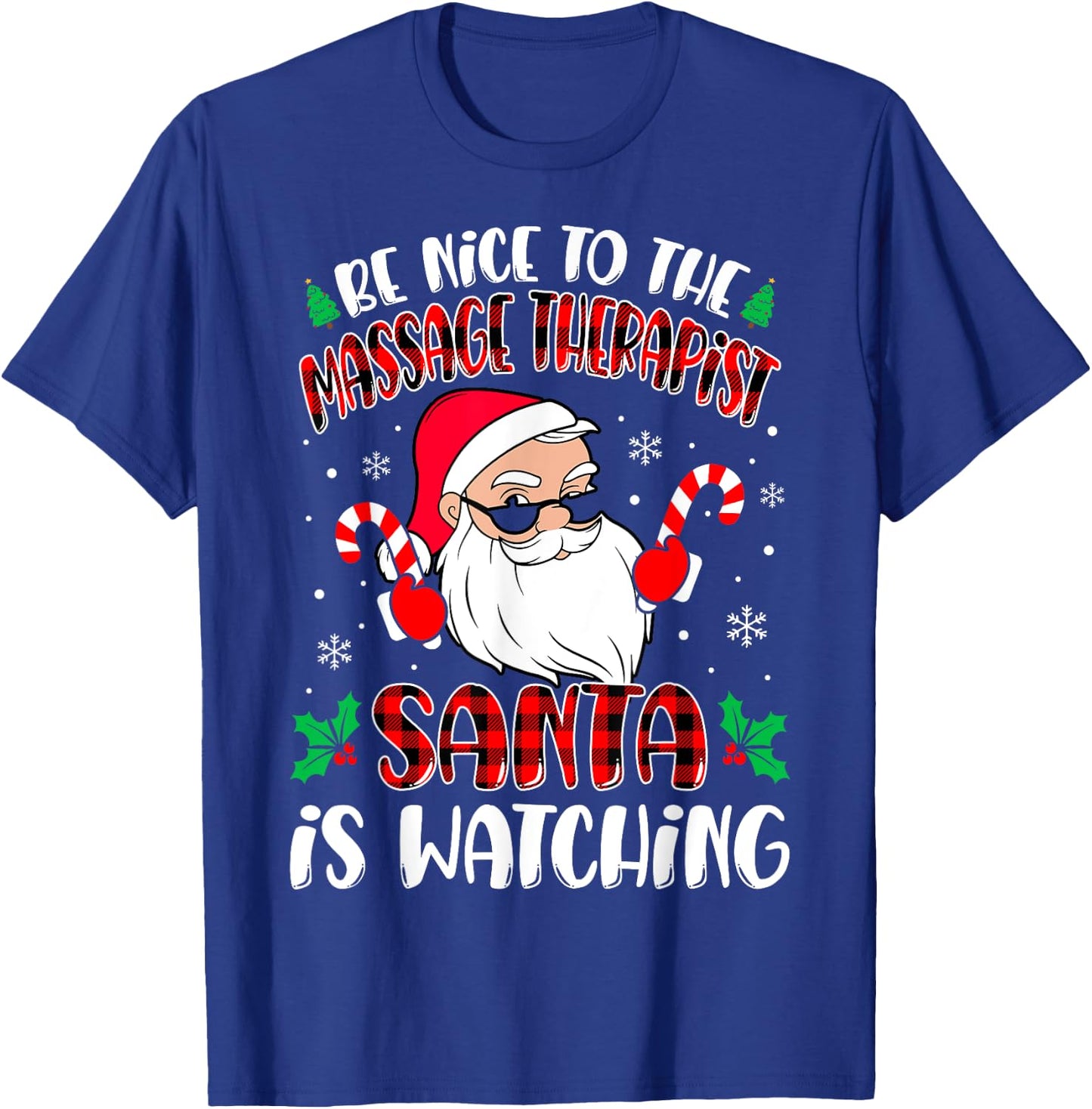 Massage Therapist Santa Funny Therapist Christmas T-Shirt - T-Shirt | Royal