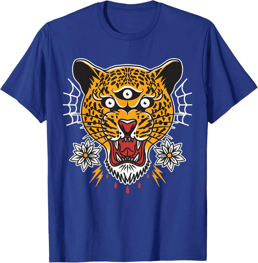 Vintage American Traditional Tattoo Flash Ink Trendy Jaguar T-Shirt - T-Shirt | Royal
