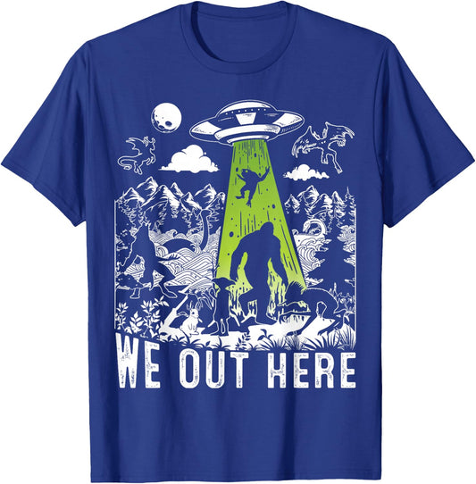 Mythical Creatures Abduction Vibrant Design of Local Legends T-Shirt - T-Shirt | Royal