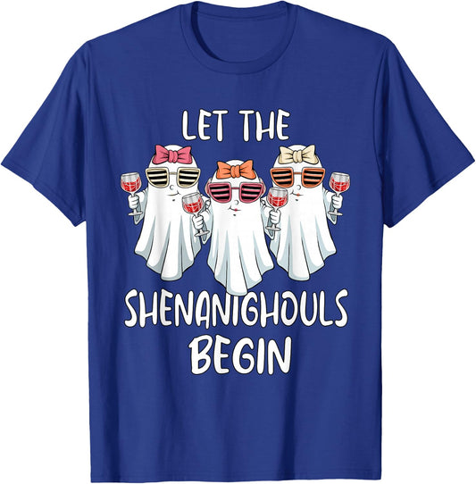 Let Shenanighouls Begin Shenanigans Ghost Halloween Women T-Shirt - T-Shirt | Royal