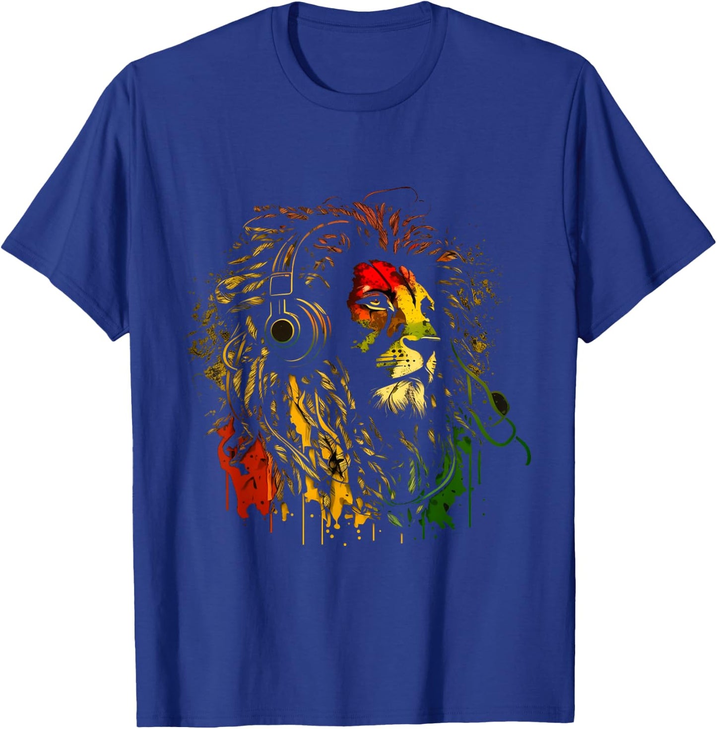 Rasta Reggae Lion of Judah Jamaican Roots Rastafarian Lion T-Shirt - T-Shirt | Royal