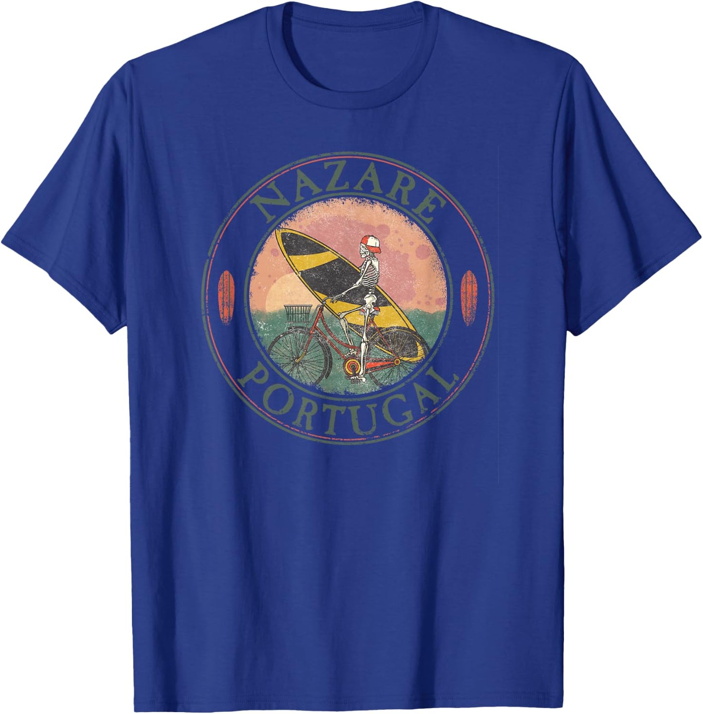 Nazare Surfer I Portugal Retro I Surfing I Nazare Surf T-Shirt - T-Shirt | Royal