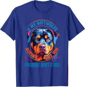 If my Rottweiler doesn't like you Dog Lover Rottweiler Women Kids T-Shirt - T-Shirt | Royal