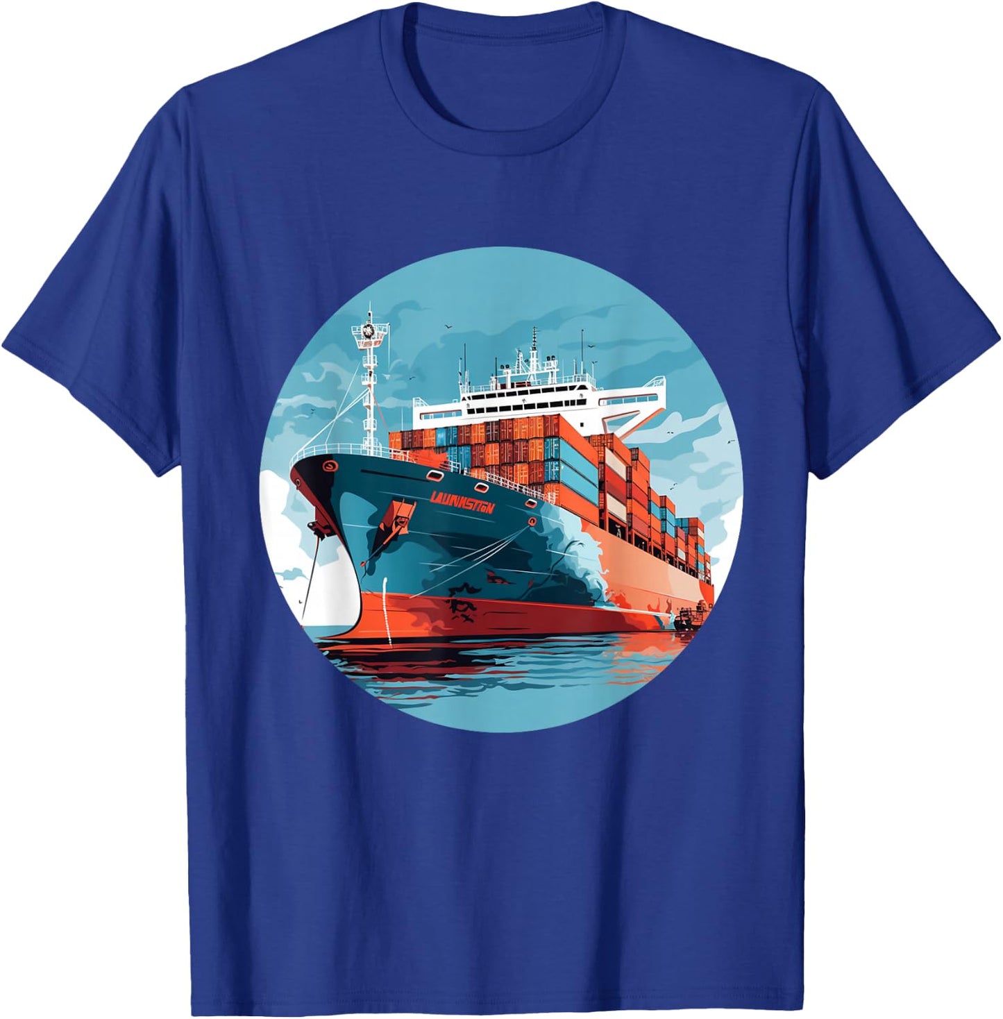 Big Transport Ship for Cargo Container Ships Lovers T-Shirt - T-Shirt | Royal