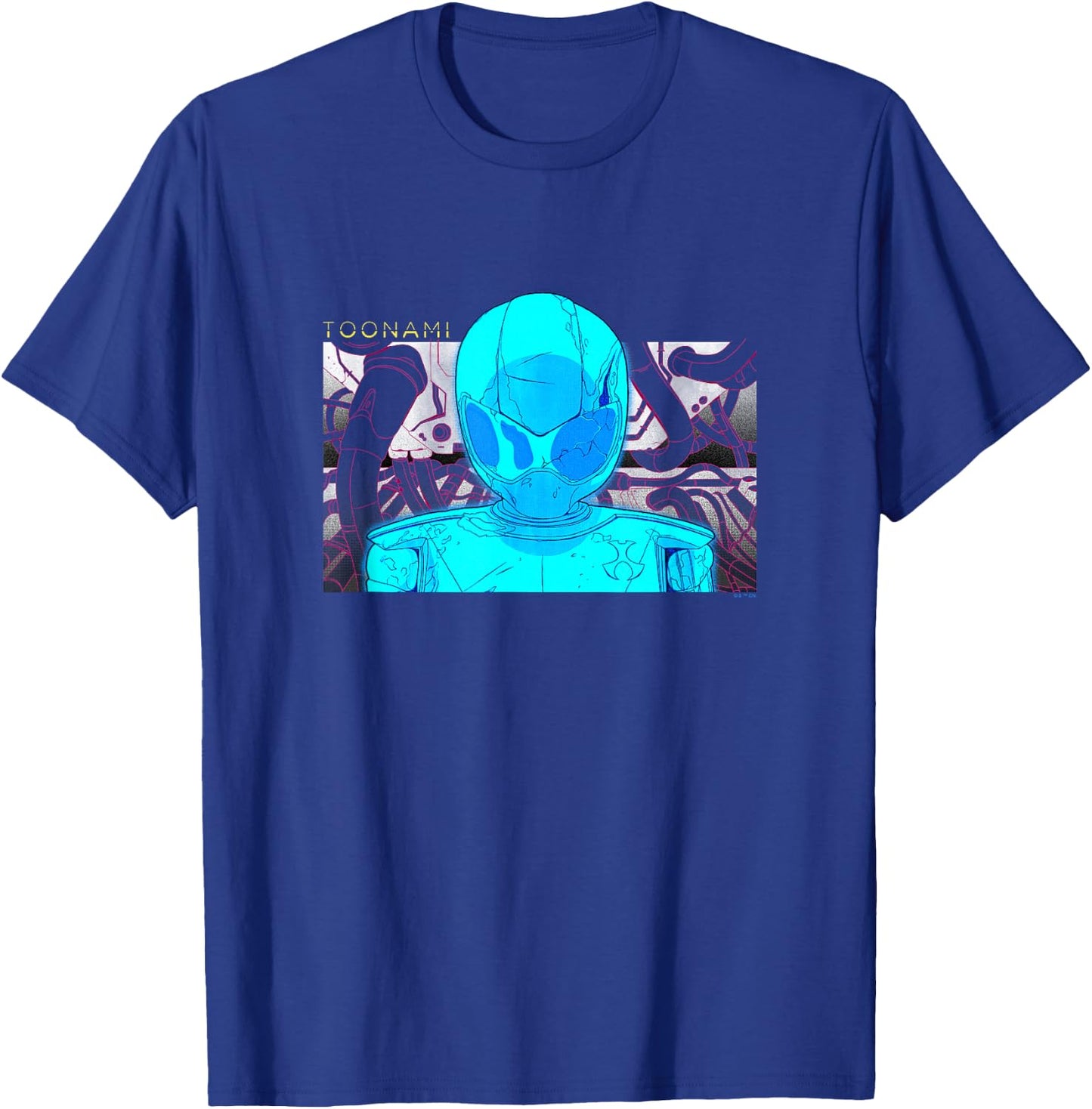 Toonami T.O.M. Blue Schematic Screen Grab T-Shirt - T-Shirt | Royal