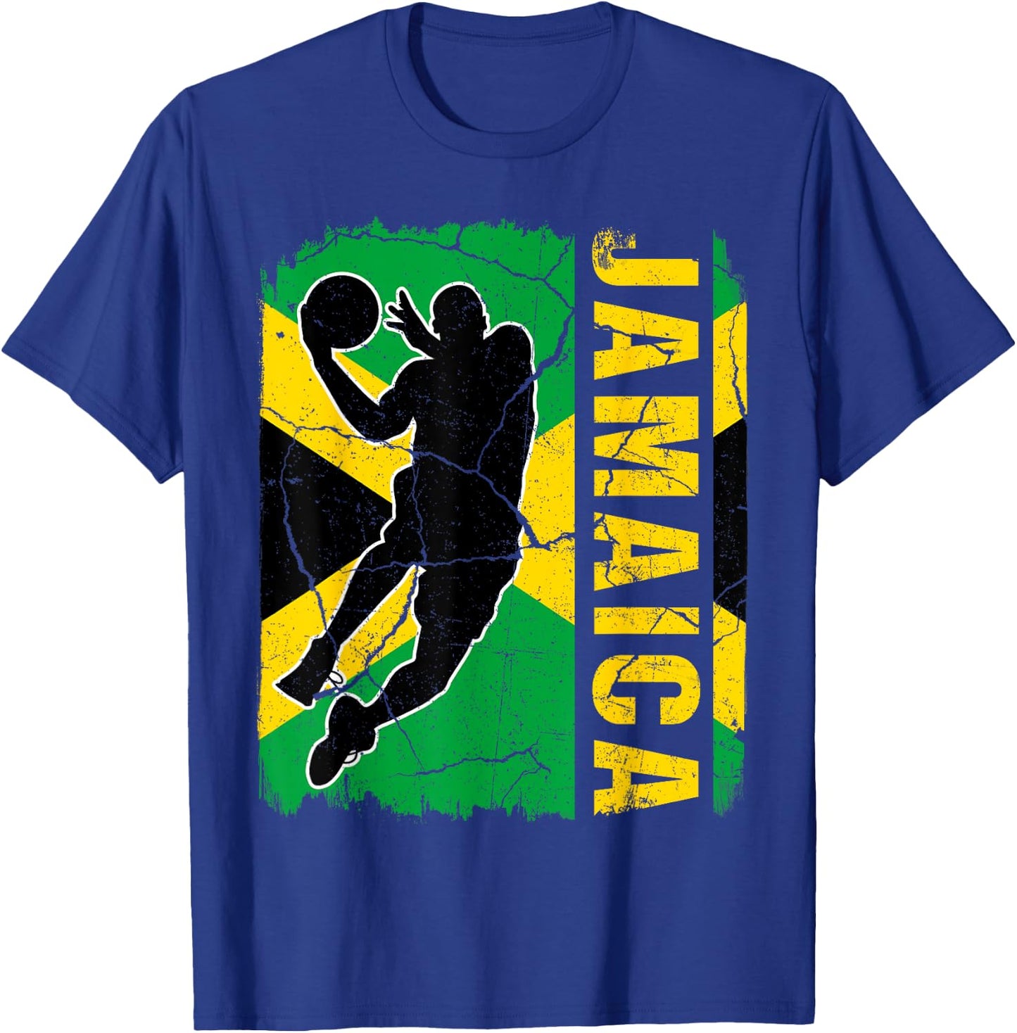 Jamaican Basketball Player Jamaica Flag Basketball Fans T-Shirt - T-Shirt | Royal