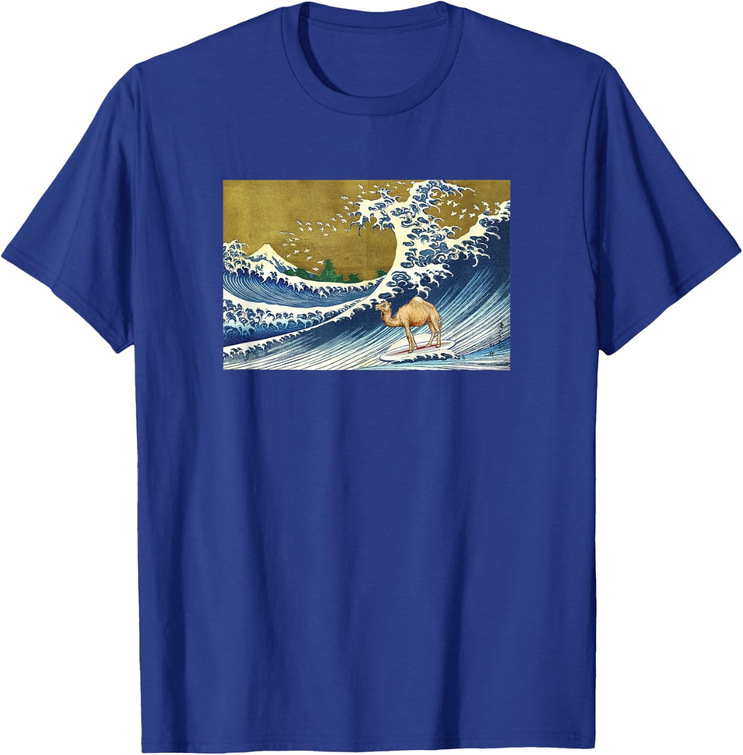 Funny Vintage Retro Surfing A Great Wave Camel Lover T-Shirt - T-Shirt | Royal