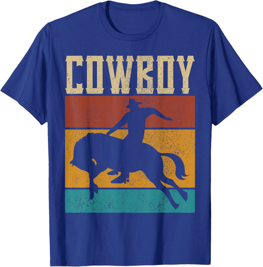 Western Outfits Nashville Men Boys Kids Country Rodeo Cowboy T-Shirt - T-Shirt | Royal