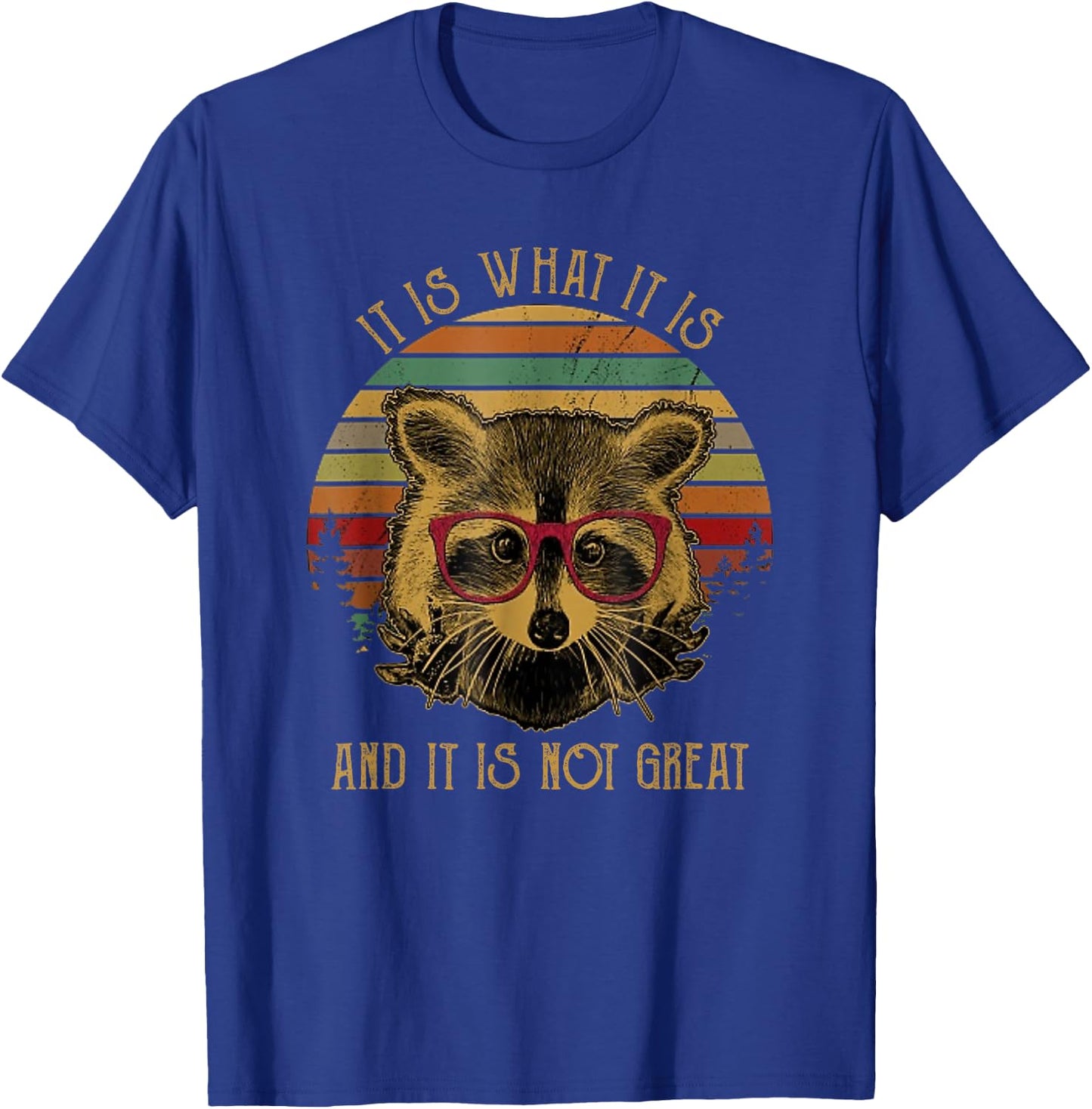 Racoon Trash Panda -Kids Black Cartoon T-Shirt - T-Shirt | Royal