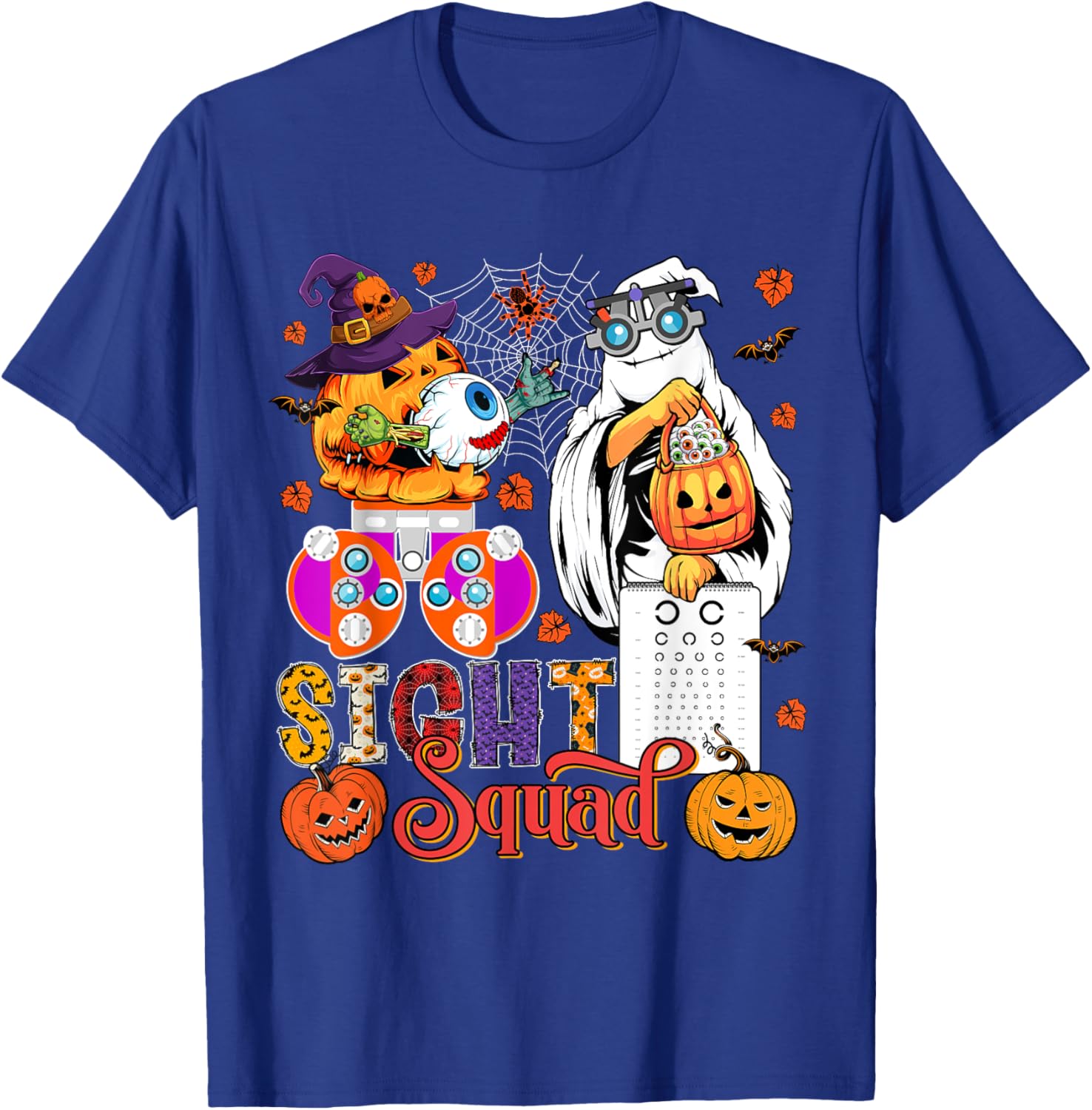 Sight Squad Halloween Optician Boo Horror Pumpkins Lover T-Shirt - T-Shirt | Royal