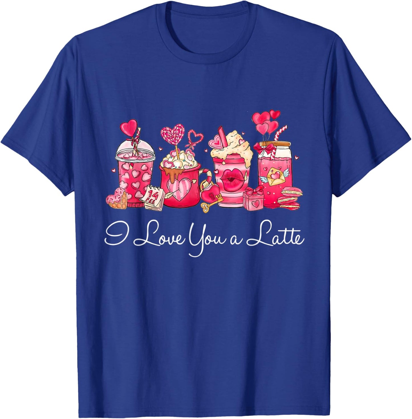 Coffee Valentine Shirt I Love You A Latte T-Shirt - T-Shirt | Royal
