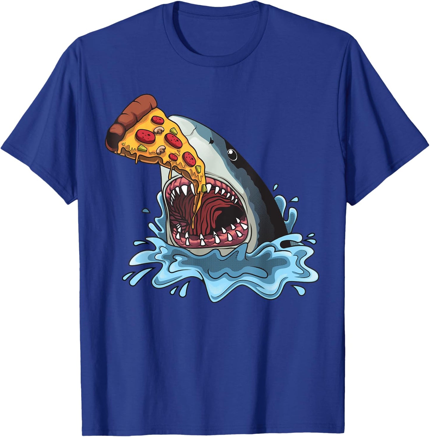 Funny Shark Pizza For Jawsome Shark Pizza Lover Men Women T-Shirt - T-Shirt | Royal