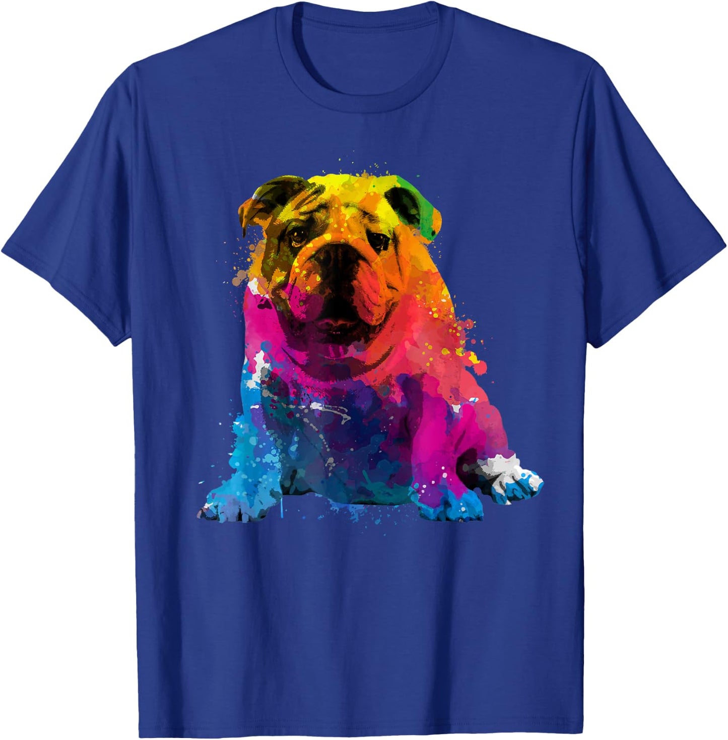 Cool Bulldog Art Women Dog English Bulldog Lover T-Shirt - T-Shirt | Royal