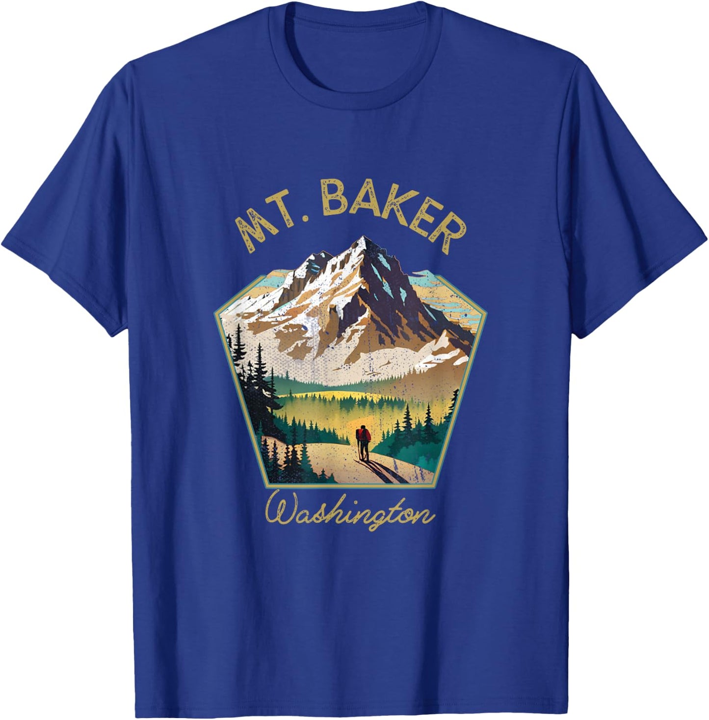 Mt. Baker Retro Clothing - Mt. Baker Souvenir T-Shirt - T-Shirt | Royal