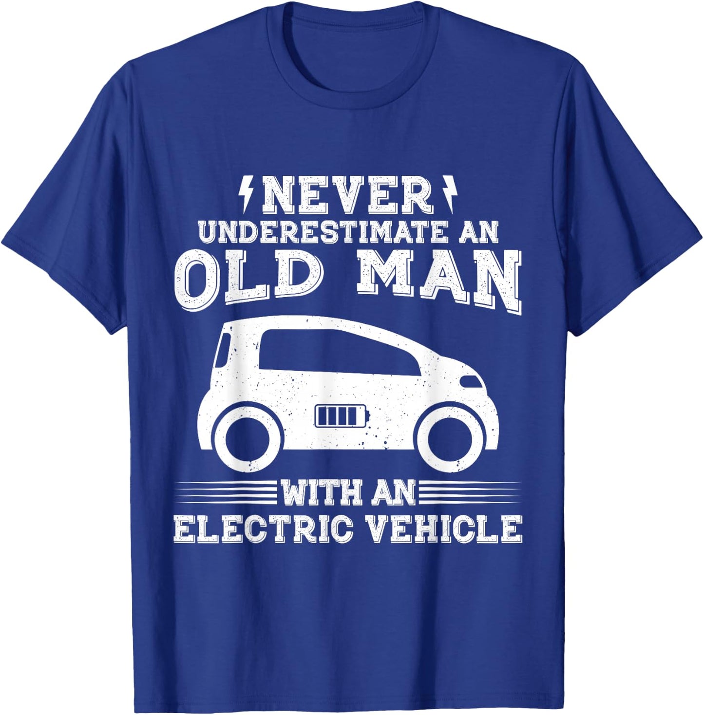 Funny Electric Vehicle - EV Car Electric Men T-Shirt - T-Shirt | Royal